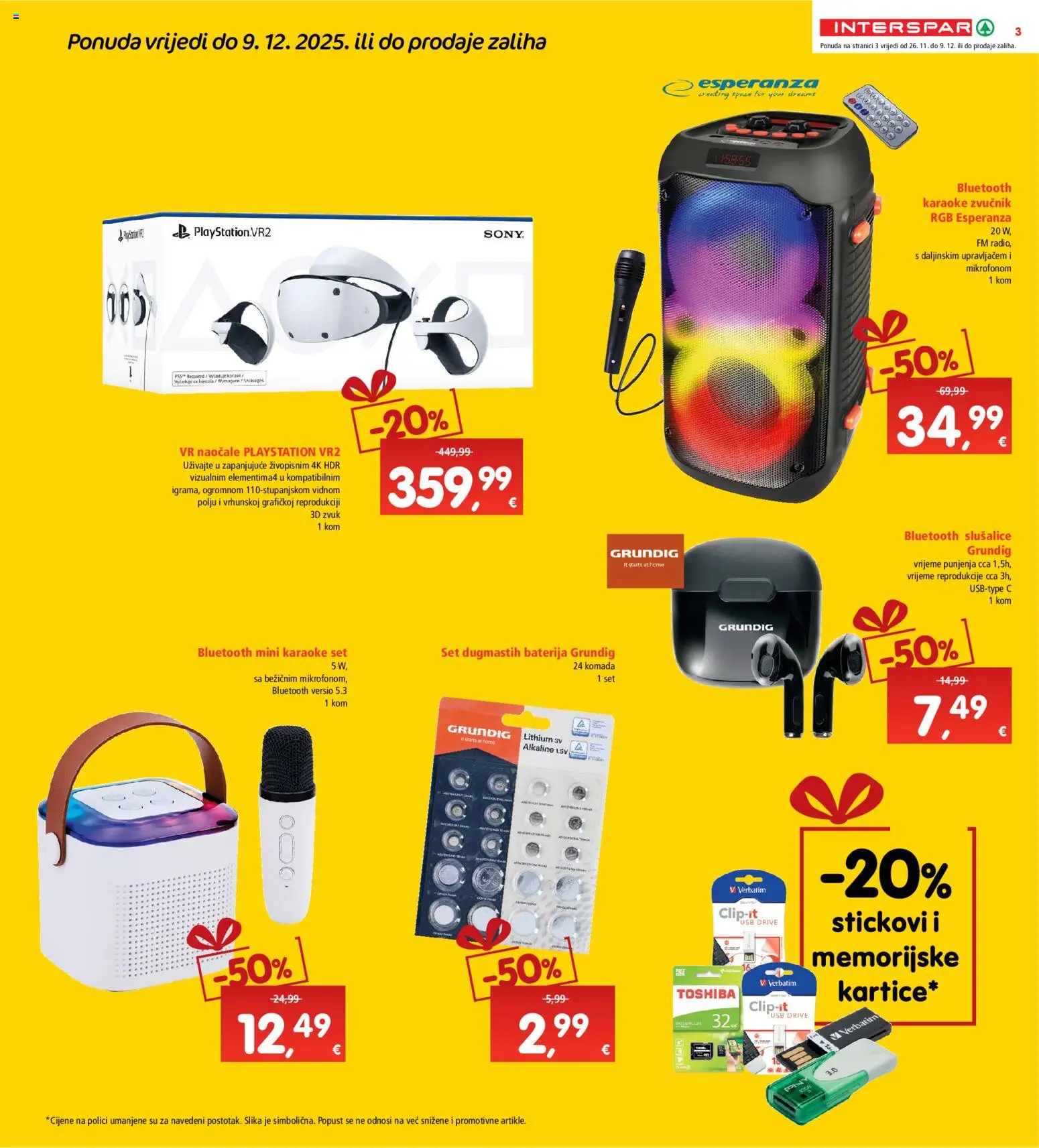 Interspar katalog | vrijedi od 26.11.2025 | Stranica: 3 | Proizvodi: Baterija, Naočale, Slušalice, Playstation
