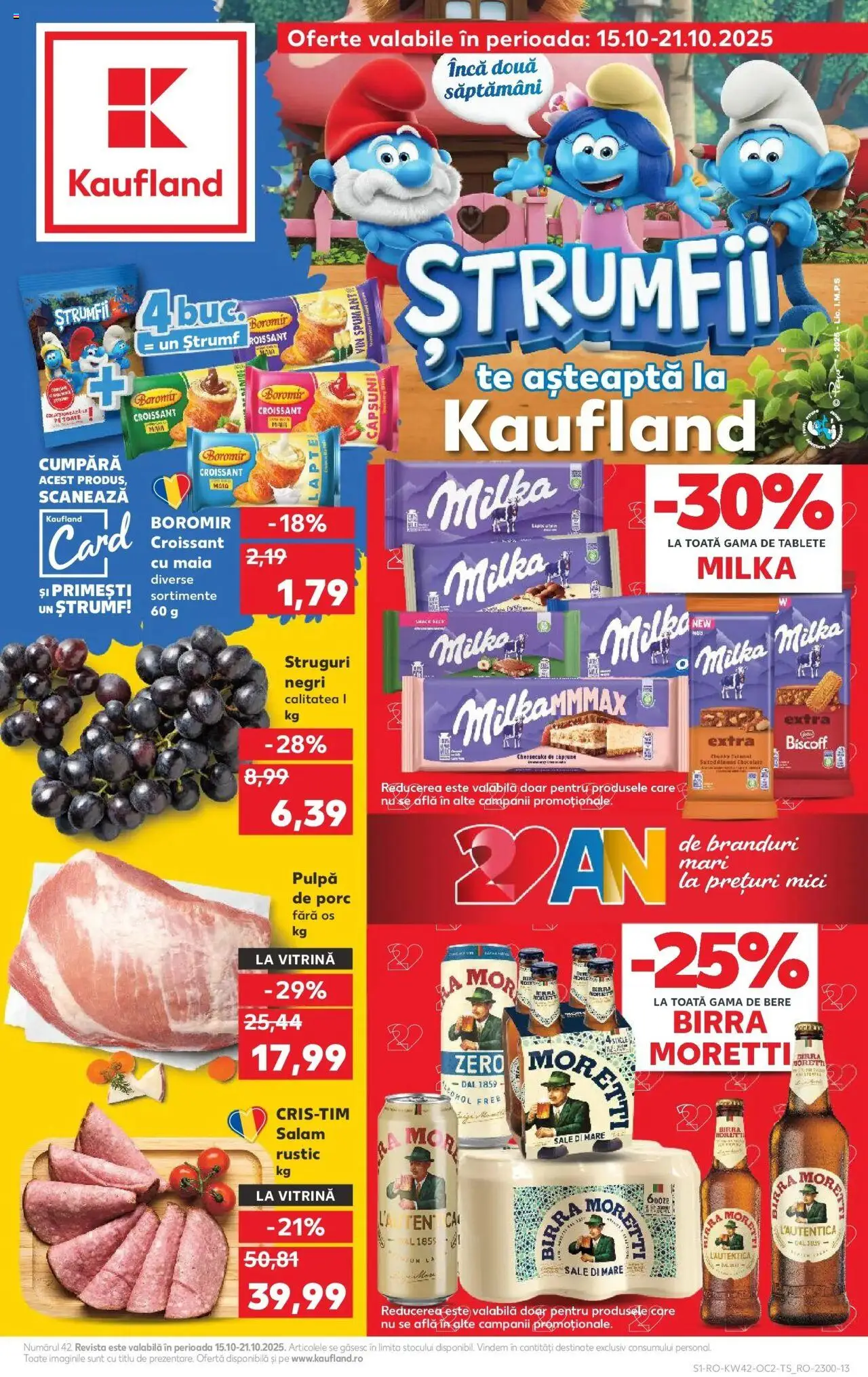 Noul catalog Kaufland – valabil de la 15.10.2025 | Pagină: 1 | Produse: Mici, Lapte, Vin, Bere