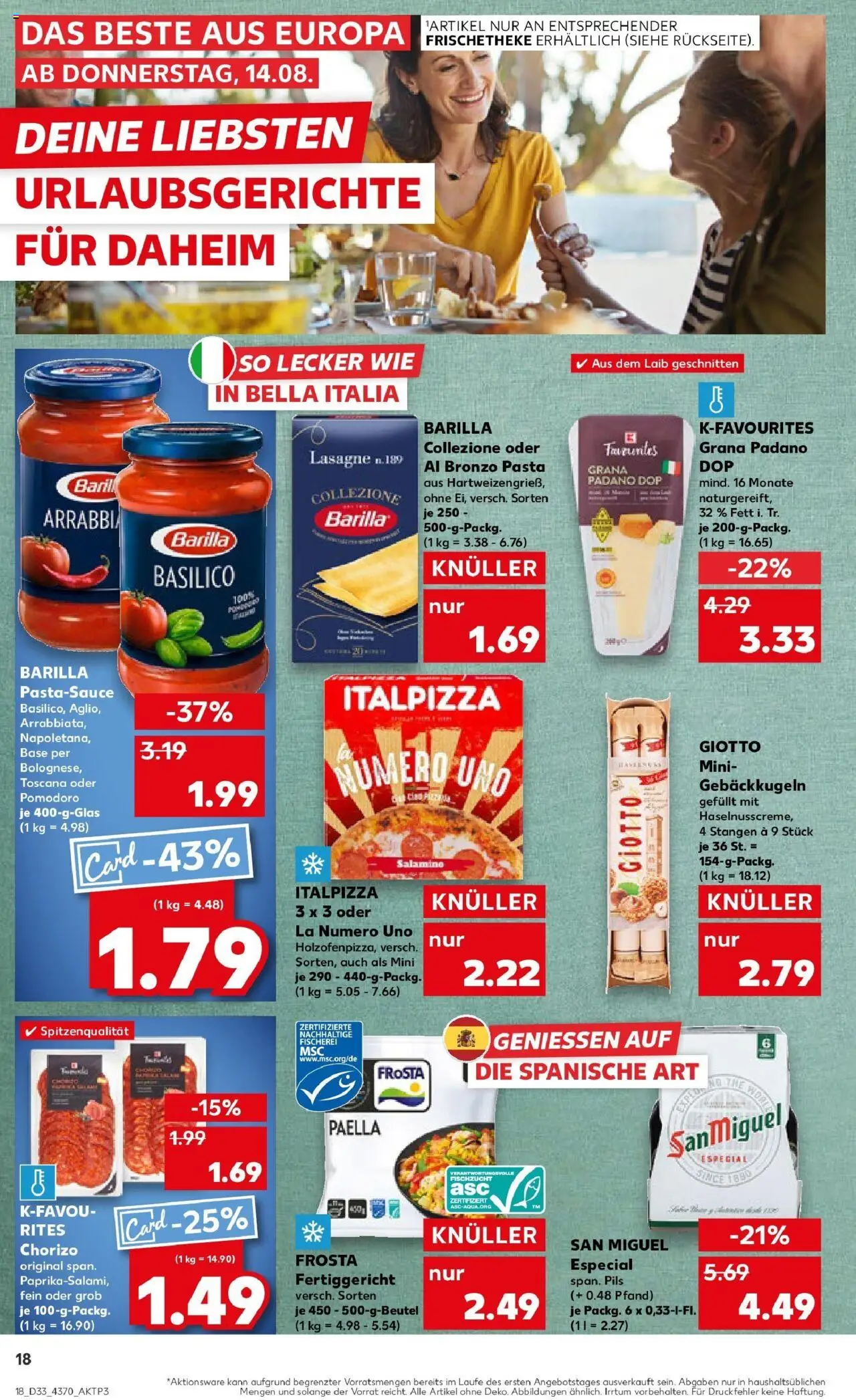 Kaufland prospekt Leonberg	 - gültig ab dem 18.08.2025 | Seite: 31 | Produkte: Barilla, Pils, Frosta, Pasta