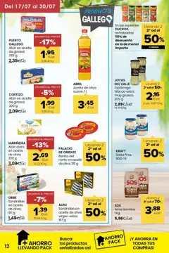 Eroski - Autoservicios Familia - Miramos por ti ! │ válido desde el 17.07.2025 | Página: 12 | Productos: Aceite, Arroz, Aceite de oliva, Atún claro