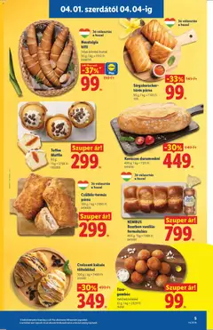 Nosztalgia kifli, Teljes kiőrlésű liszttel, 90 g - amely érvényes a következő dátumtól: 01.04.2026 | Oldal: 5