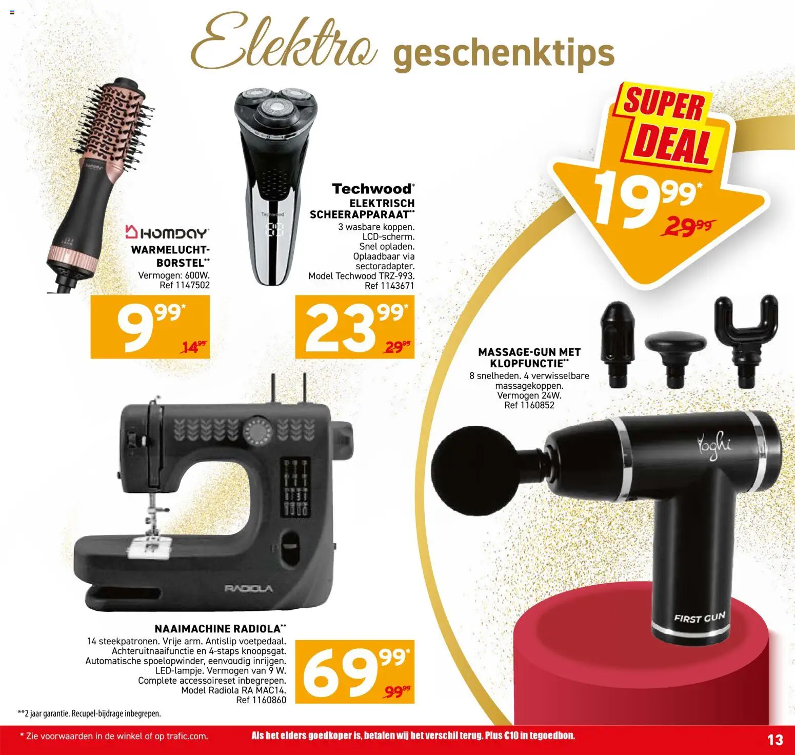 {H1} | Pagina: 13 | Producten: Scheerapparaat, Naaimachine