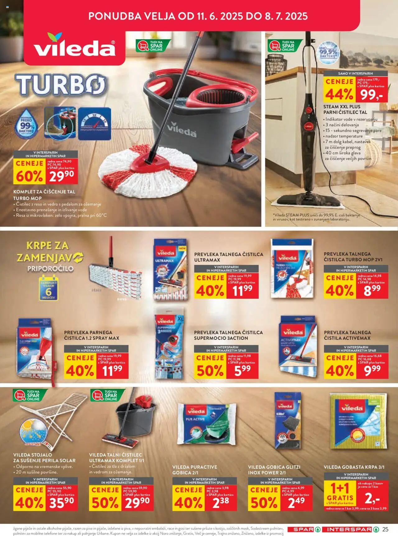 Spar katalog 26/25 │ velja od 26.06.2025 | Stran: 30 | Izdelki: Prevleka, Kos, Vedro, Parni čistilec