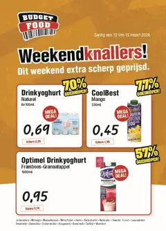 Budget Food folder - Weekendfolder - Voorbeeld van een folder van Budget Food, geldig van 13.03.2026