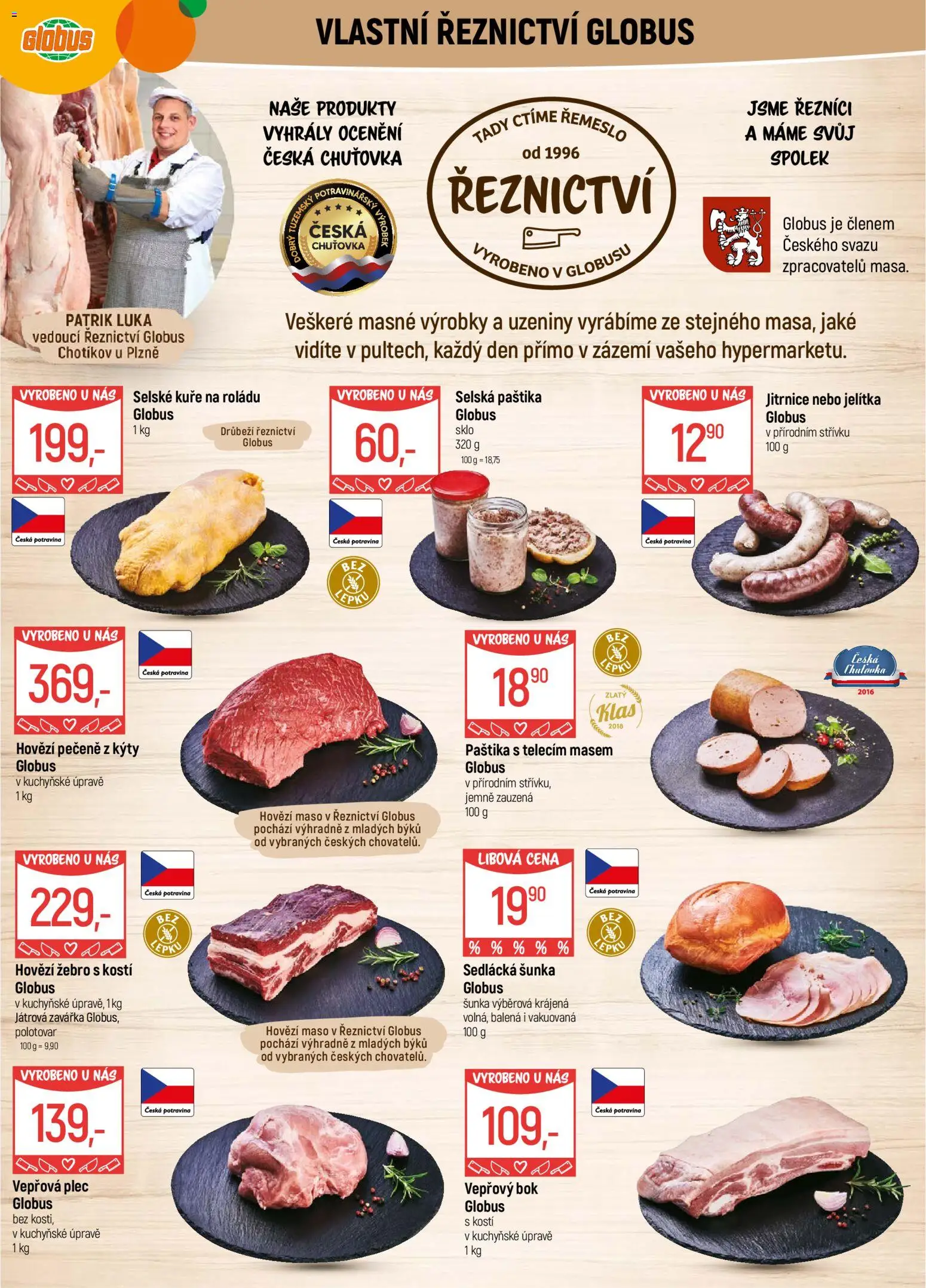 Globus leták - Plzeň od 21.01.2026 | Strana: 7 | Produkty: Vepřový bok, Uzeniny, Maso, Kuře