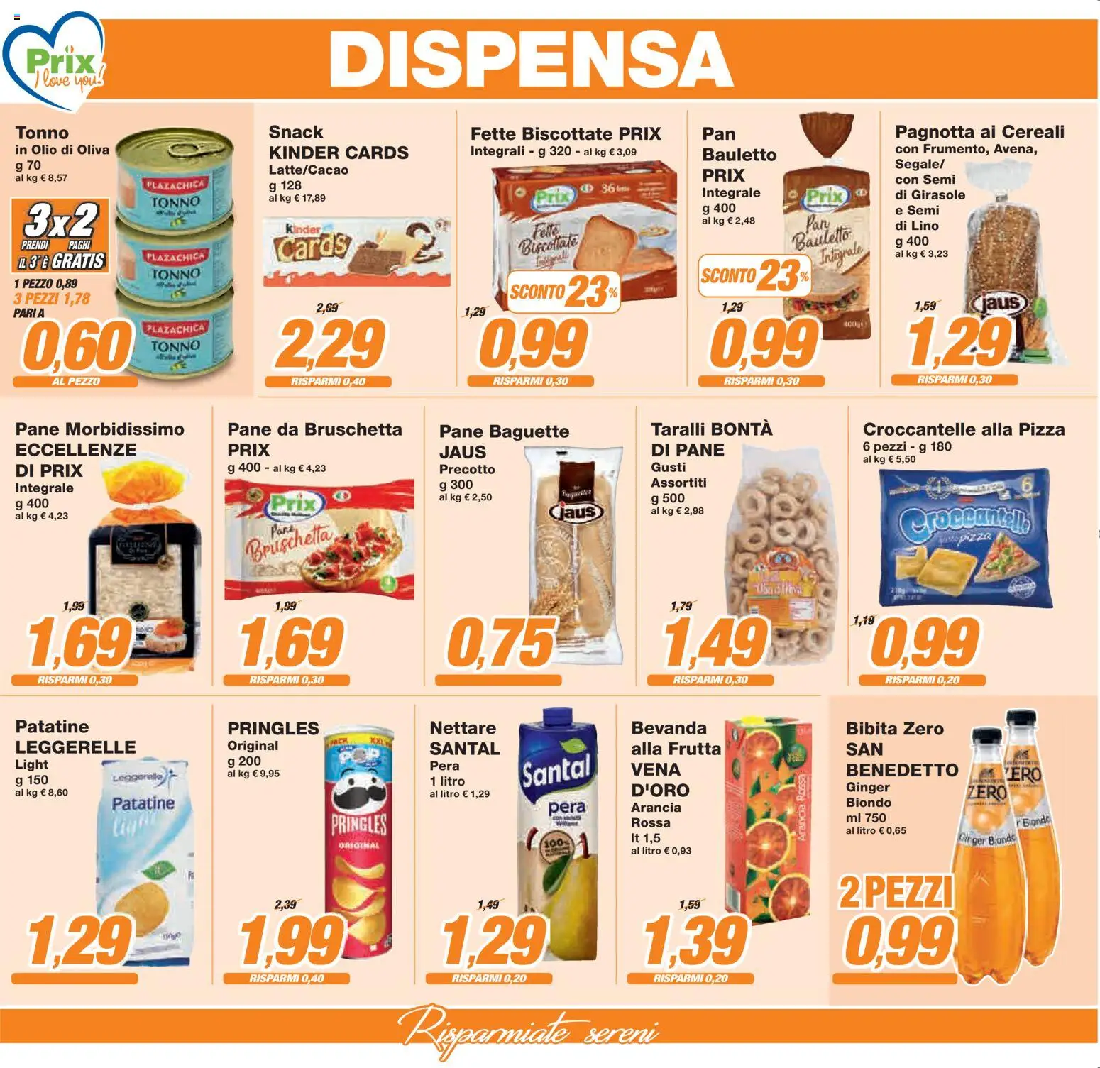 Volantino Prix del 10.04.2026 | Pagina: 18 | Prodotti: Pane, Pizza, Cereali, Olio di Oliva