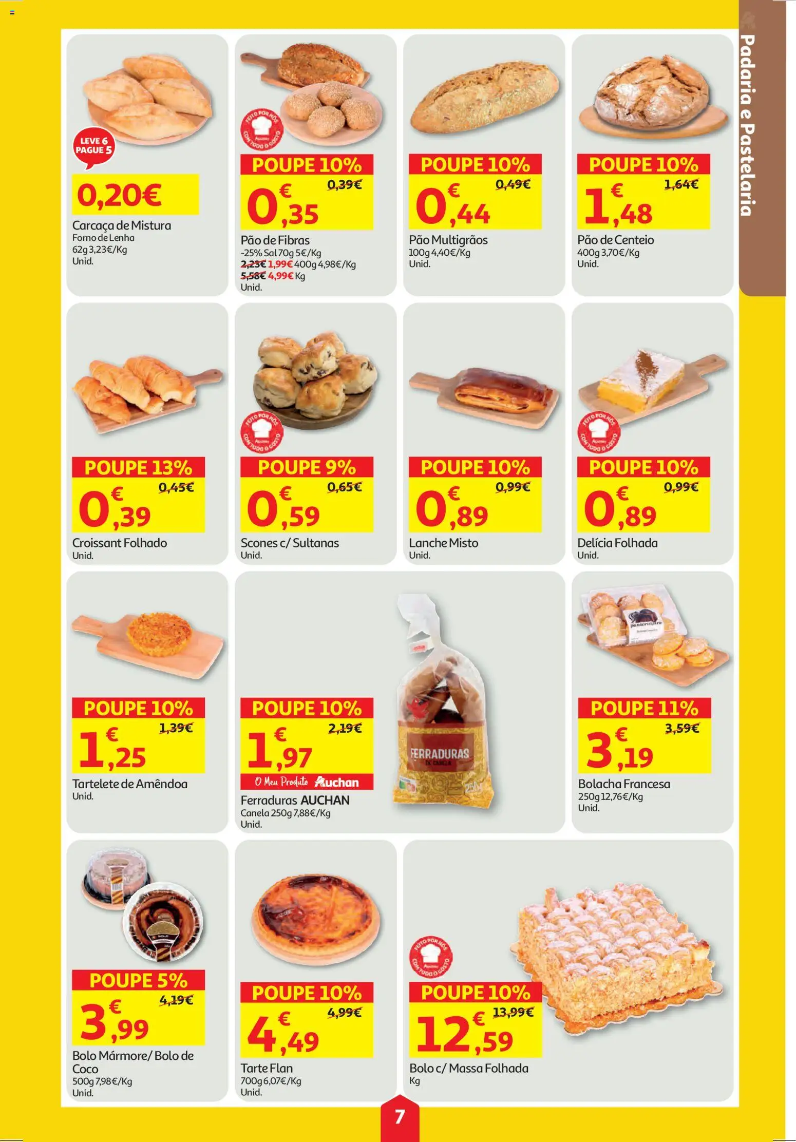 Auchan folheto │ válido de 22.01.2026 | Página: 7 | Produtos: Padaria, Bolo, Sal, Pão