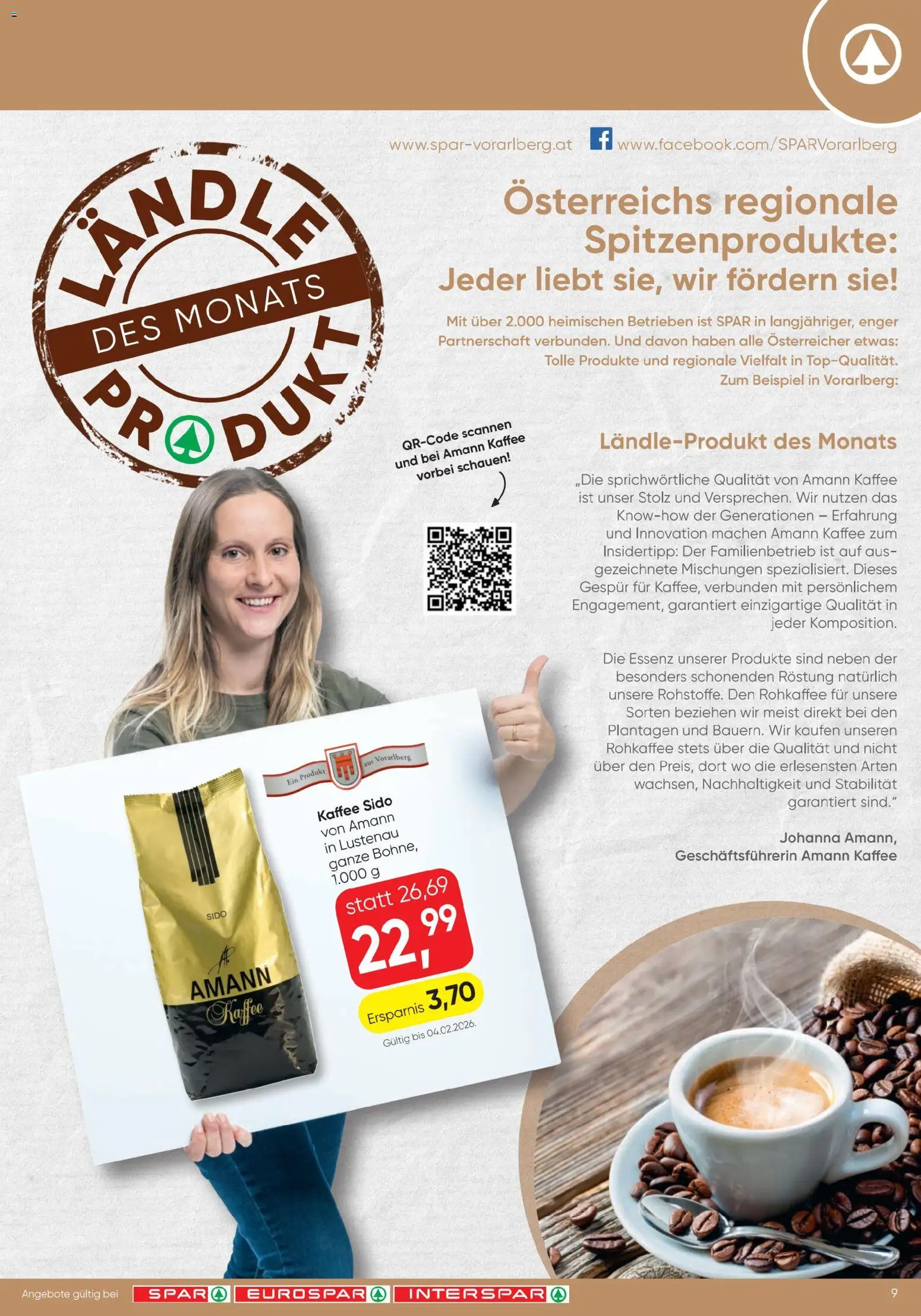 Spar Flugblatt gültig ab 15.01.2026 | Seite: 9 | Produkte: Kaffee