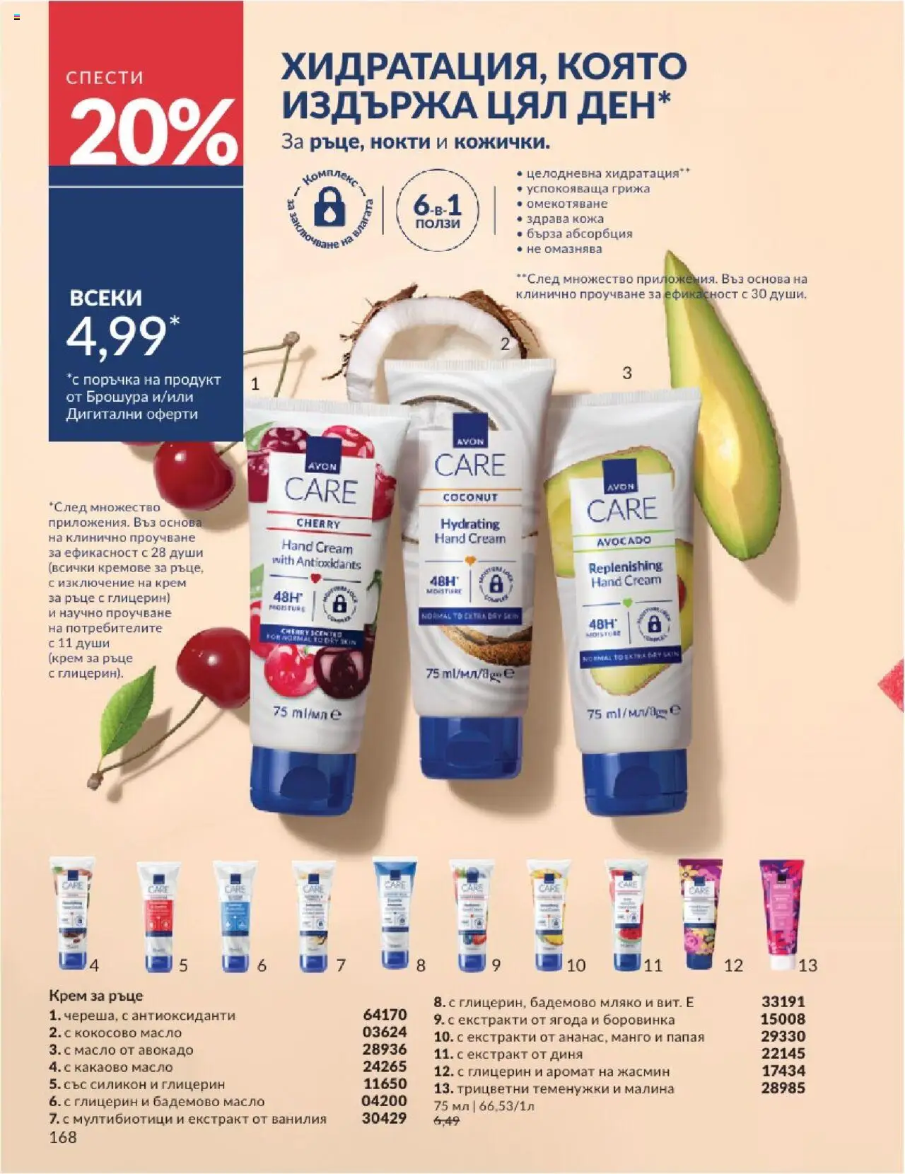  | Страница: 168 | Продукти: Крем за ръце, Масло, Мляко, Кокосово масло