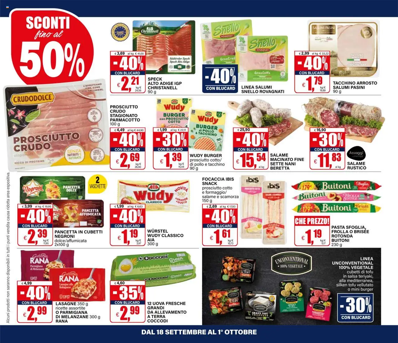 Volantino Il Gigante del 18.09.2025 | Pagina: 18 | Prodotti: Focaccia, Wurstel, Vaschette, Terra