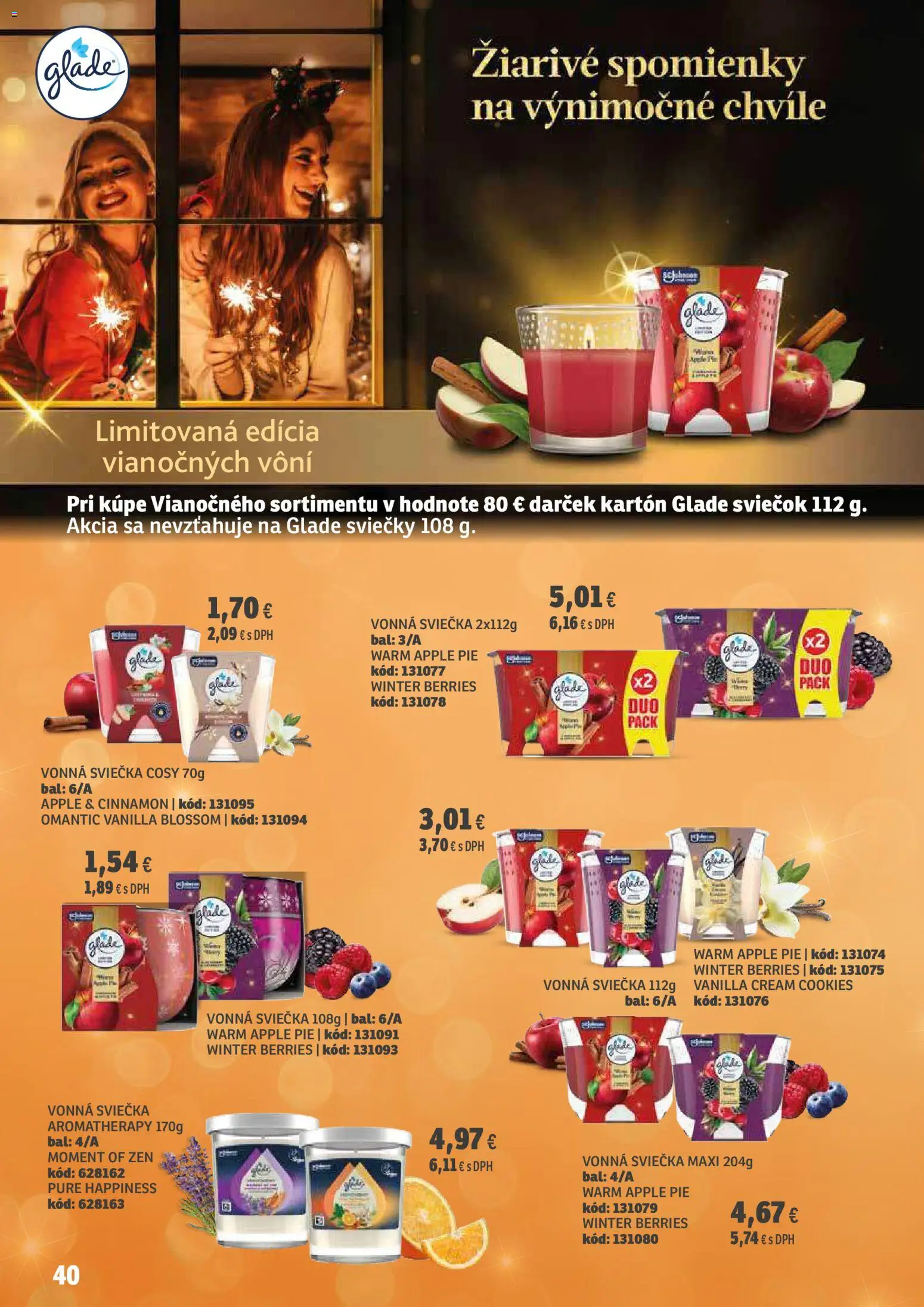 Nové Labaš akcie – leták je platný od 28.11.2025 | Strana: 40 | Produkty: Apple, Sviečky