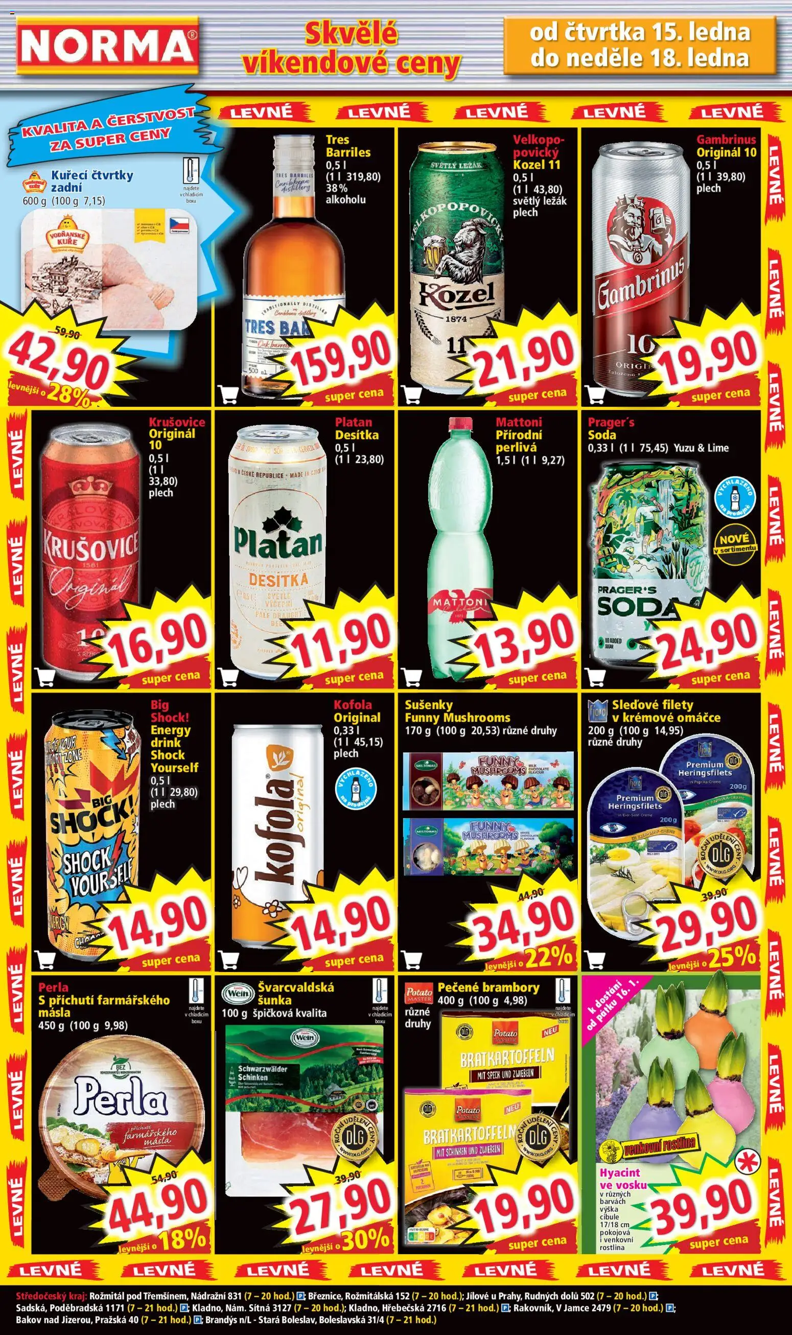 Norma leták od 12.01.2026 | Strana: 7 | Produkty: Kozel, Plech, Krušovice, Kuře