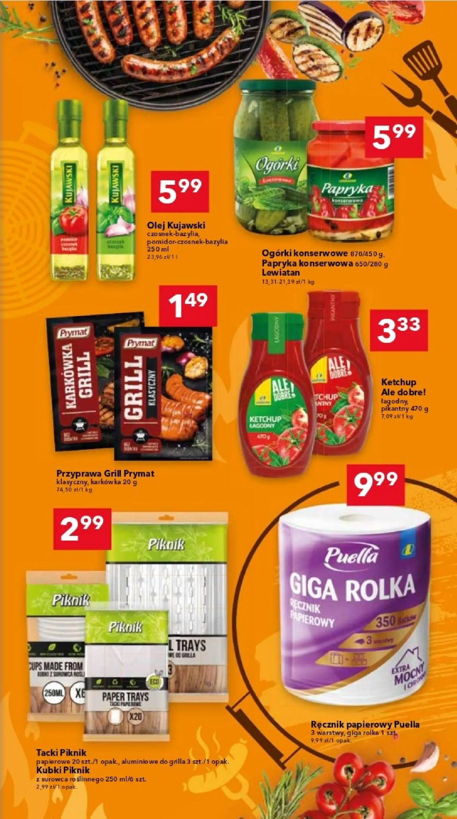 Lewiatan gazetka - Katowice od 23.04.2026 | Strona: 5 | Produkty: Karkówka, Papryka konserwowa, Grill, Ręcznik papierowy