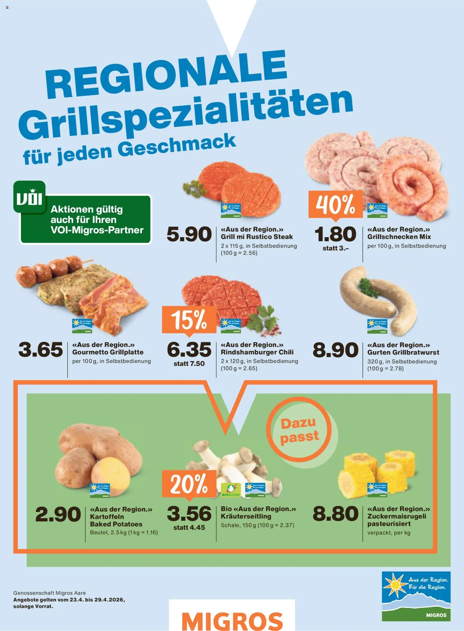 Migros aktionen – gültig ab 22.04.2026 | Seite: 34 | Produkte: Chili, Kartoffeln, Grill