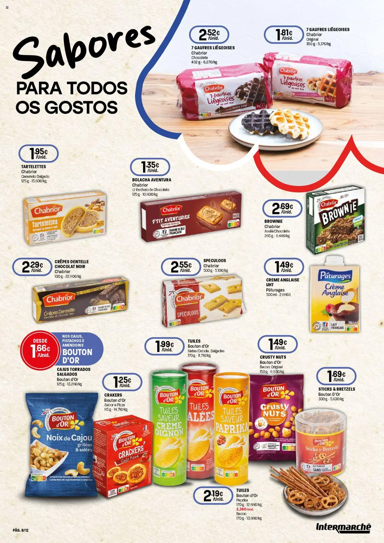 Intermarché -  Produtos Franceses │ válido de 07.08.2025 | Página: 8 | Produtos: Amendoins, Bacon, Castanhas, Pizza