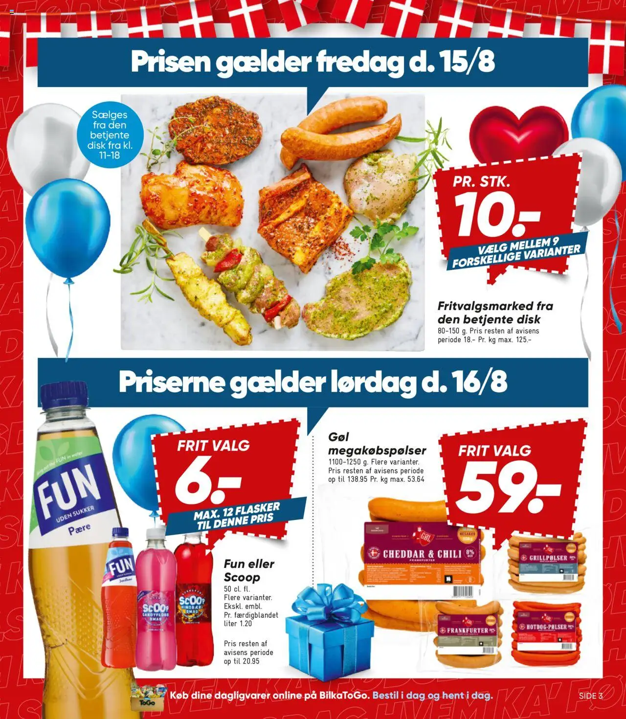 Bilka Tilbudsavis gyldig fra 15.08.2025 | Side: 3 | Produkter: Cheddar, Disk, Hindbær, Sukker