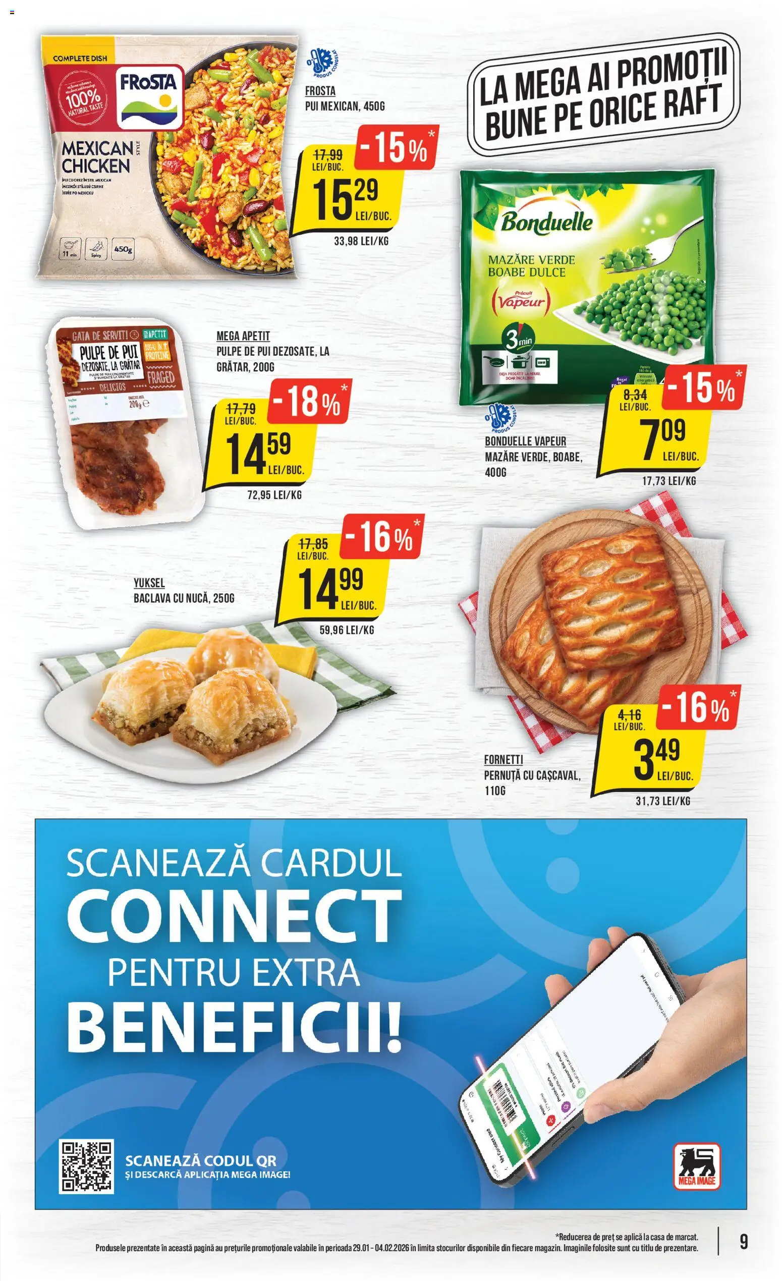 Noul catalog Mega Image – valabil de la 29.01.2026 | Pagină: 9 | Produse: Mazăre, Masaüstü kılıfı, Raft, Hacıyatmaz Kedi Oyuncağı