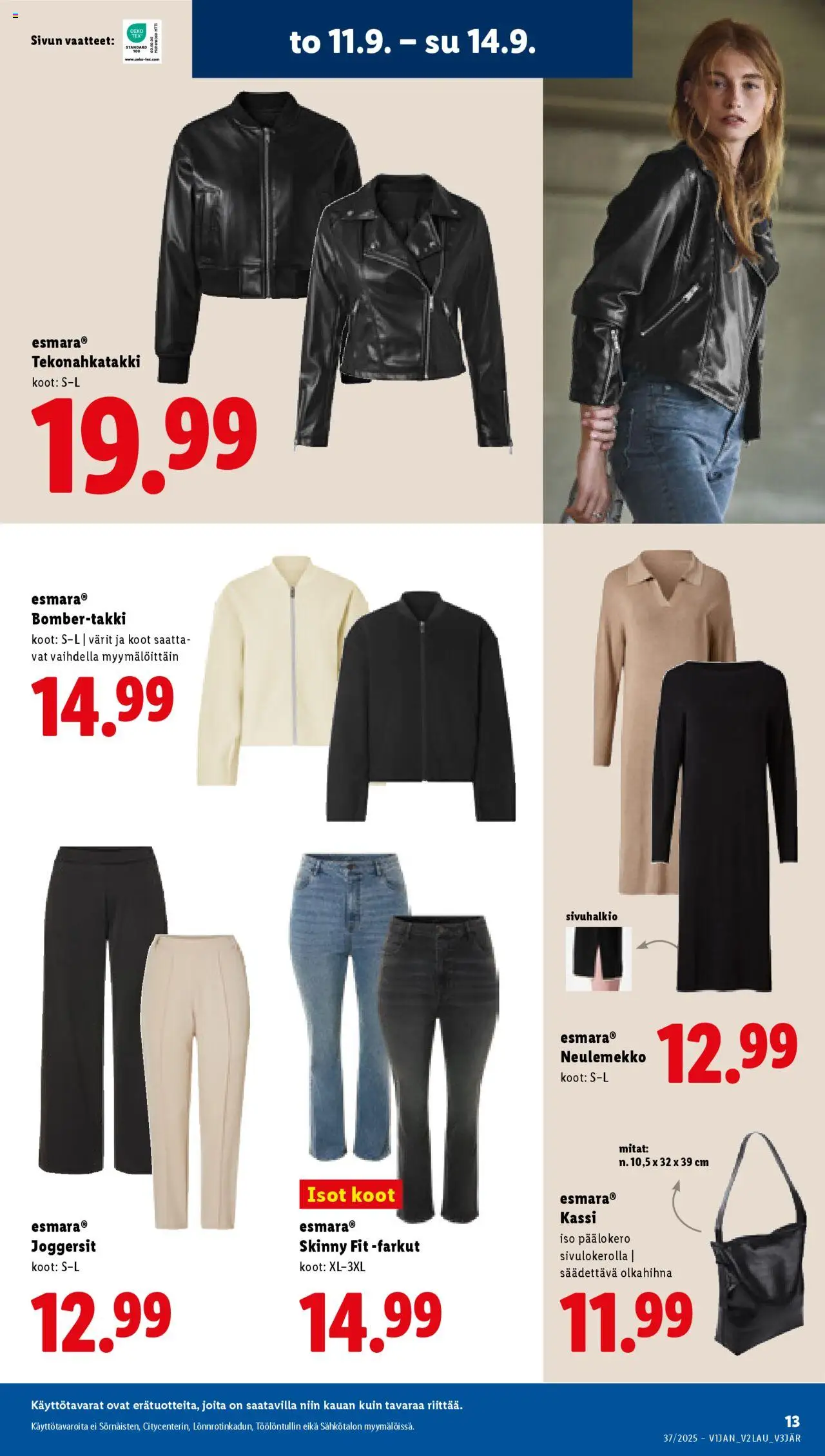 Lidl tarjoukset - Rovaniemi – voimassa 11.09.2025 alkaen | Sivu: 15 | Tuotteet: Vaatteet, Farkut