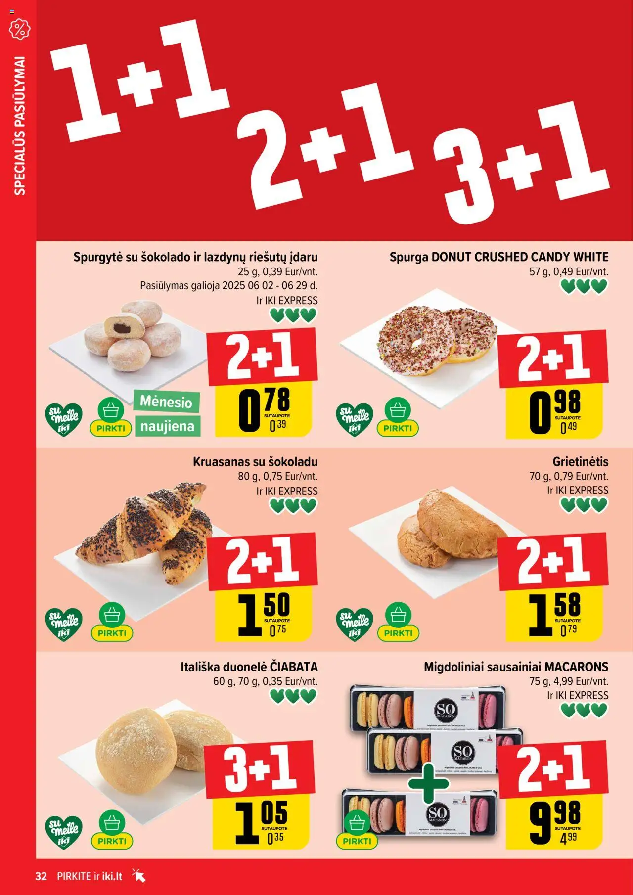 IKI leidinys│galioja nuo 16.06.2025 | Puslapis: 32 | Prekių: Sausainiai, Spurga