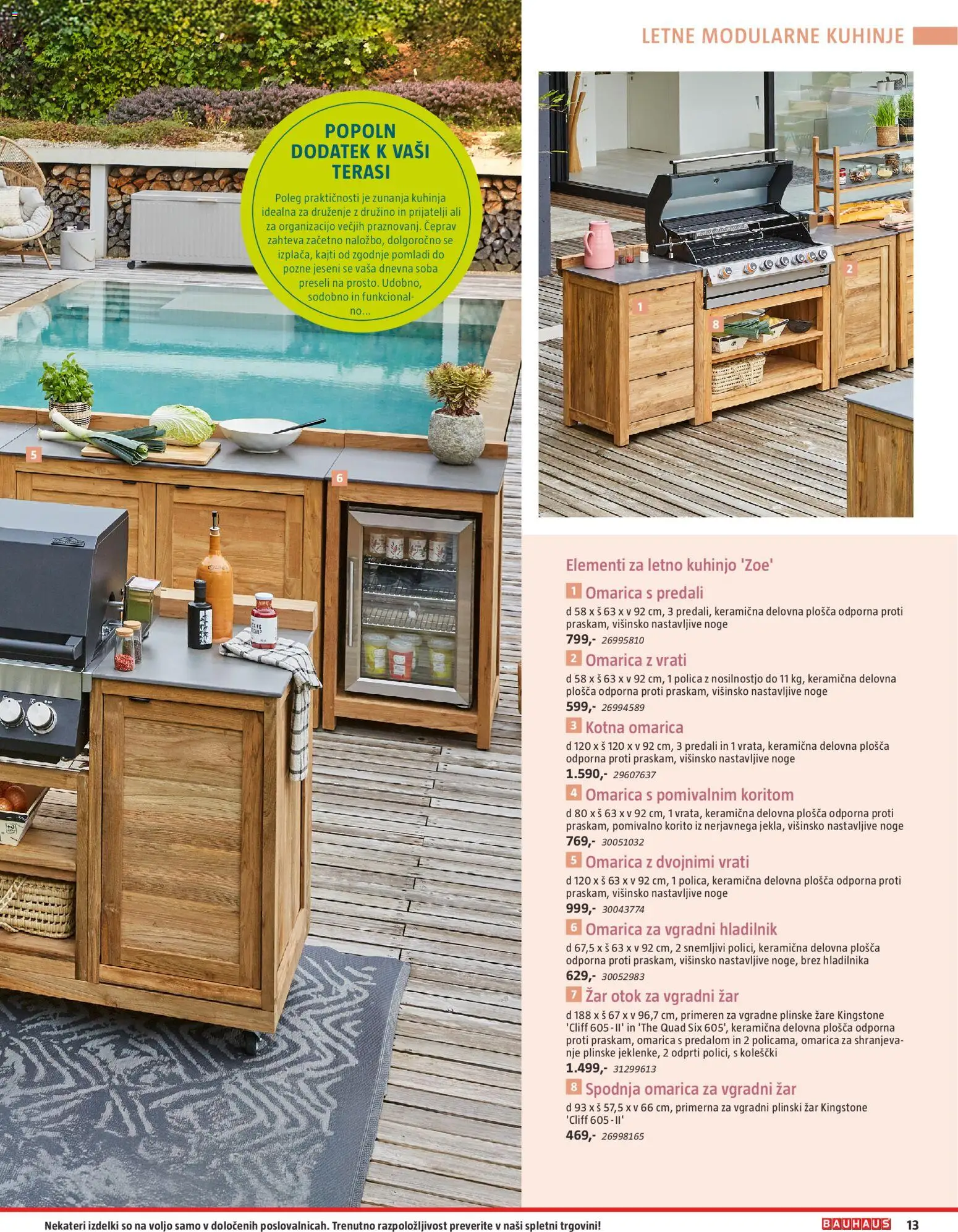 Novi Bauhaus katalog ponudbe – veljaven od 22.04.2026 | Stran: 13 | Izdelki: Plinski žar, Hladilnik, Pomivalno korito, Omarica