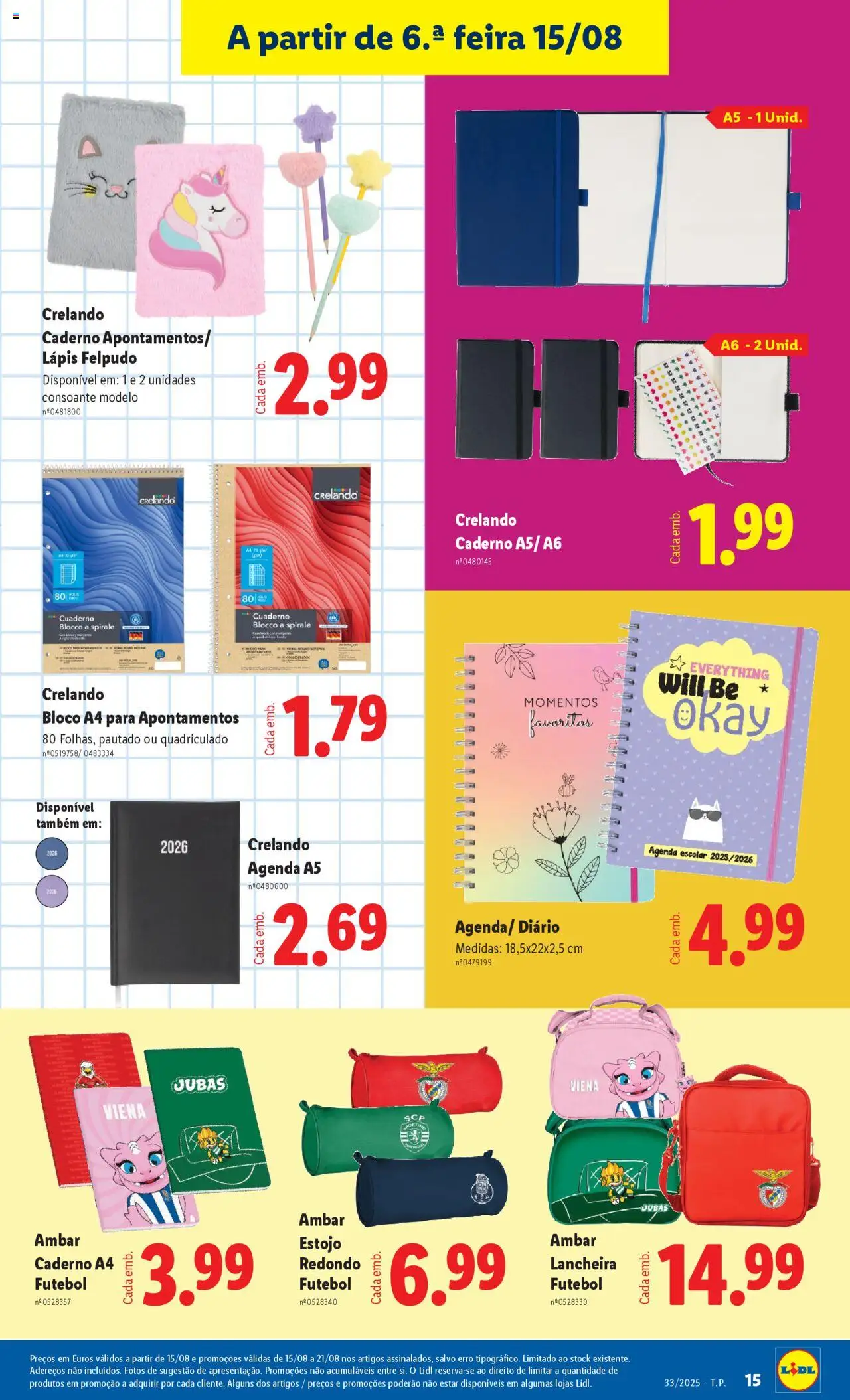 Lidl Novidades │ válido de 11.08.2025 | Página: 15 | Produtos: Caderno, Notebook