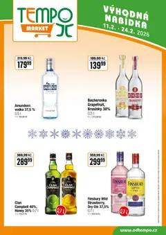 Náhled letáku Tempo leták od 11.02.2026 | Strana: 9 | Produkty: Gin, Vodka, Brusinky, Becherovka