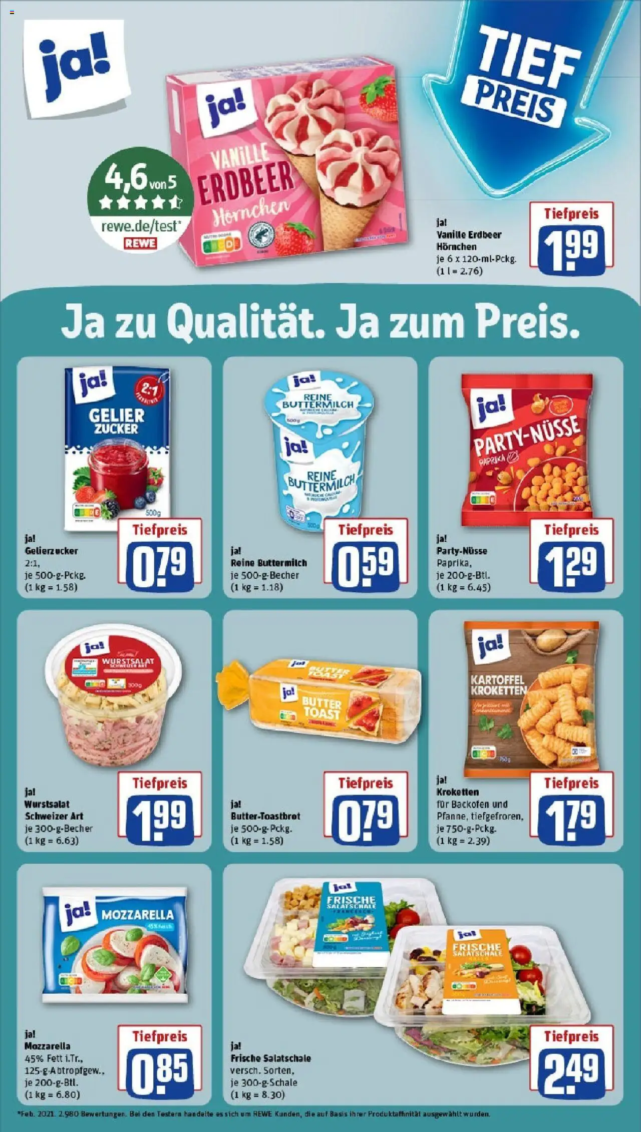 Rewe - Rewe: Wochenangebote - gültig ab dem 18.05.2025 | Seite: 16 | Produkte: Gelierzucker, Buttermilch, Toast, Paprika