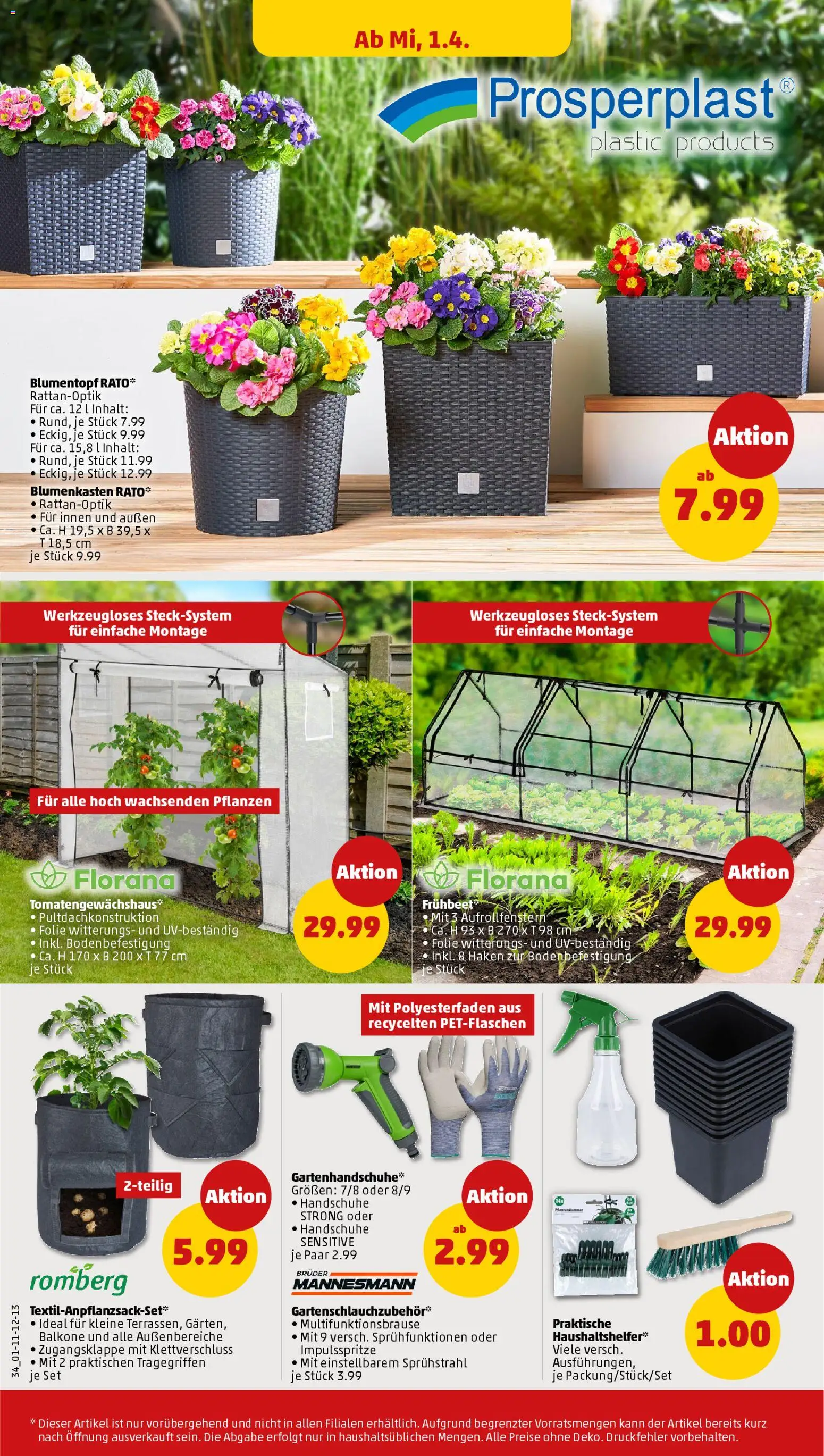 Penny Prospekt 	 – gültig ab 30.03.2026 | Seite: 38 | Produkte: Blumentopf, Handschuhe