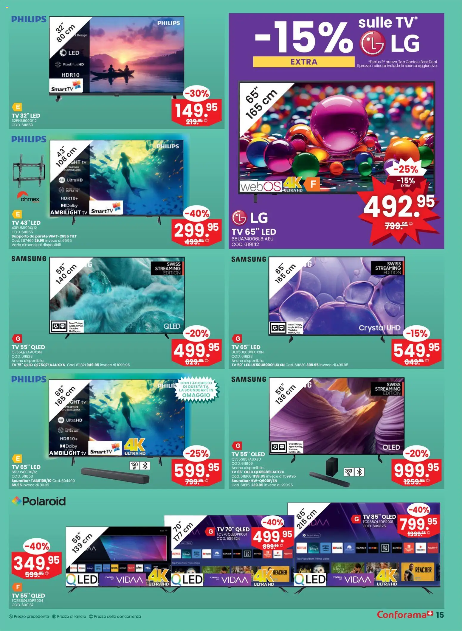 Conforama Aktionen IT – gültig ab 11.02.2026 | Seite: 15 | Produkte: Soundbar, Video, Apple, LG