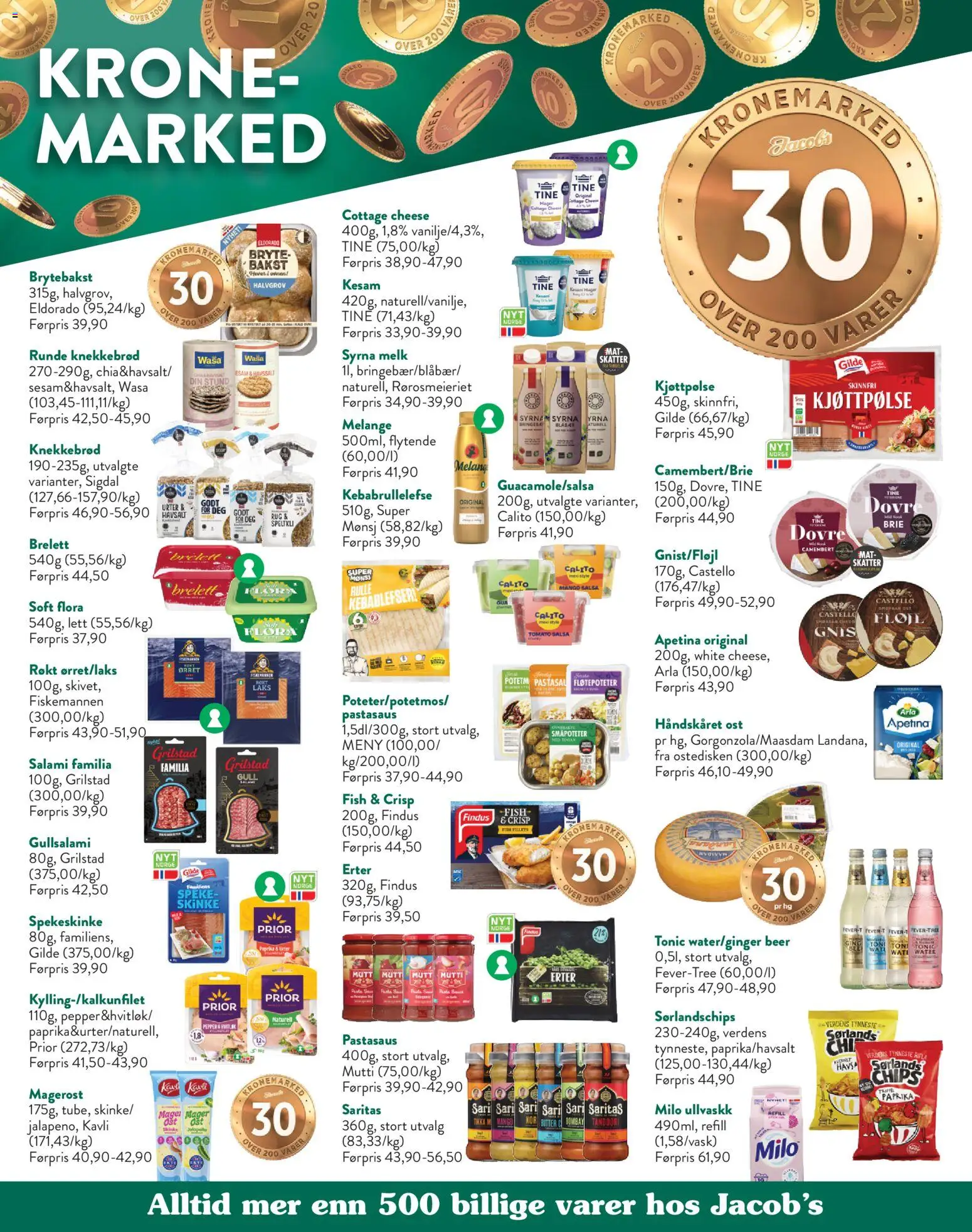 {H1} | Side: 6 | Produkter: Ost, Salami, Citronmåne, Молочник