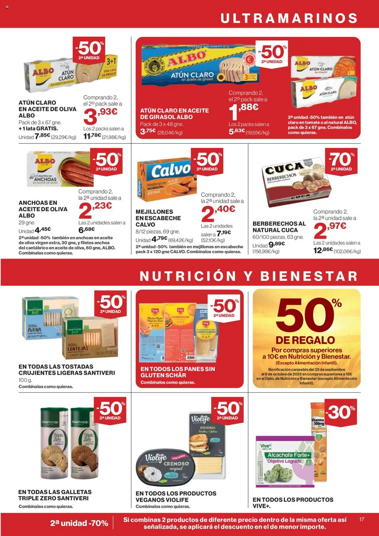 Supercor Canarias │ válido desde el 11.09.2025 | Página: 17 | Productos: Aceite, Galletas, Aceite de girasol, Atún claro