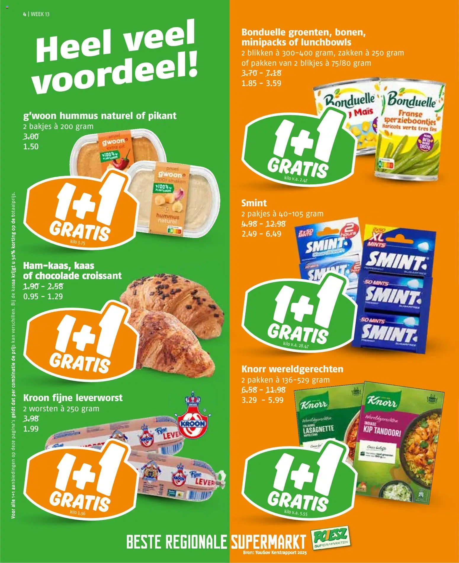 {H1} | Pagina: 4 | Producten: Kaas, Chocolade, Kan, Maïs