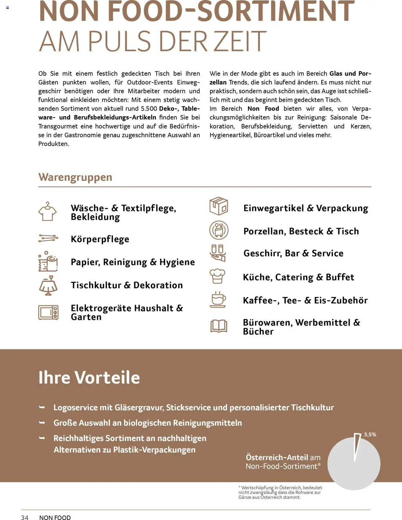Transgourmet Sortimentskompetenz gültig ab 08.07.2024 | Seite: 34 | Produkte: Bekleidung, Tisch, Tee