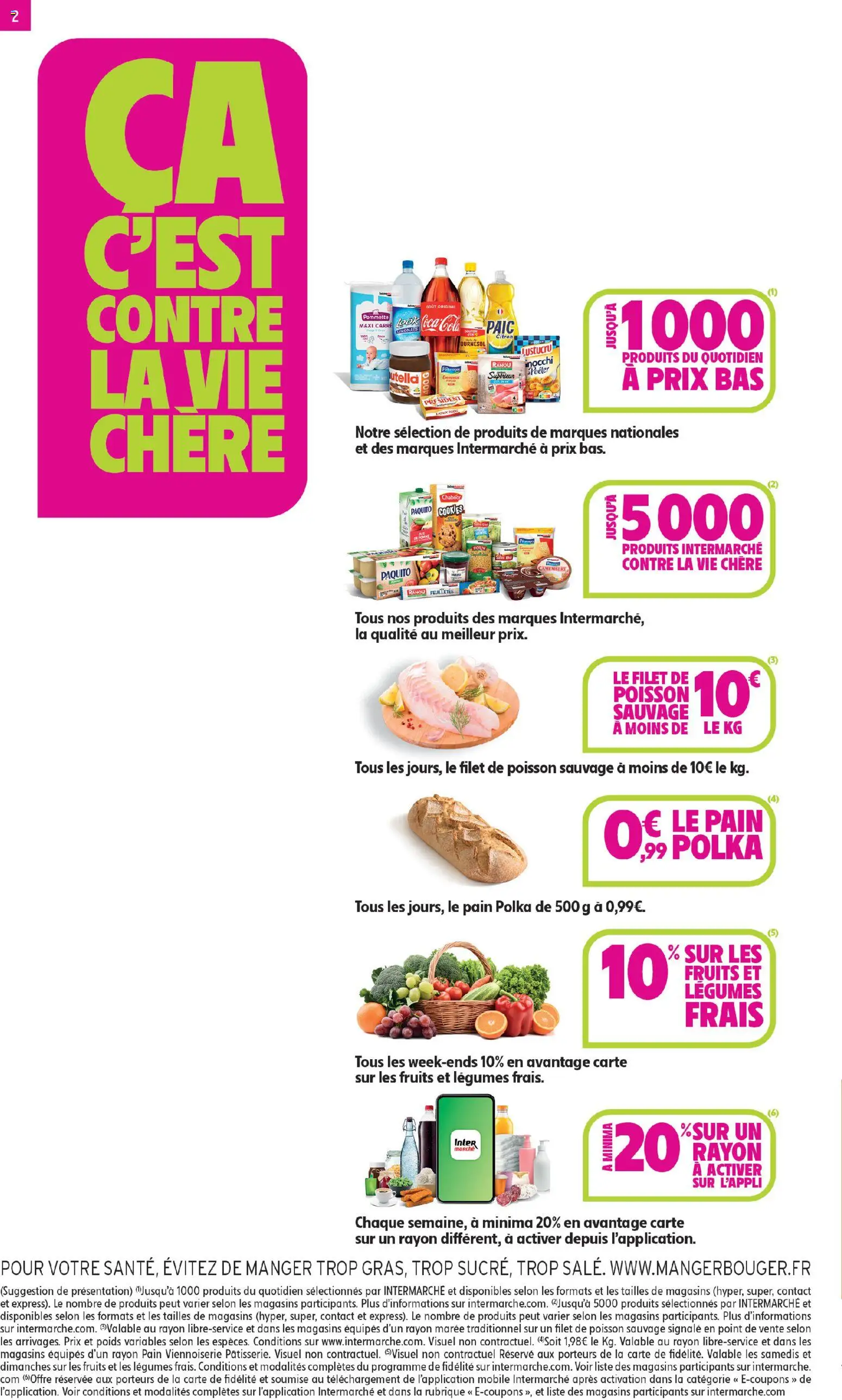 {H1} | Page: 2 | Produits: Citron, Coca cola, Pain, Poisson