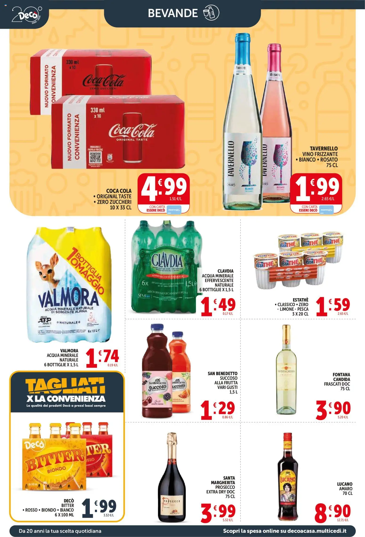 Volantino Decò del 21.04.2026 | Pagina: 10 | Prodotti: Limone, Vino, Acqua minerale, Coca Cola