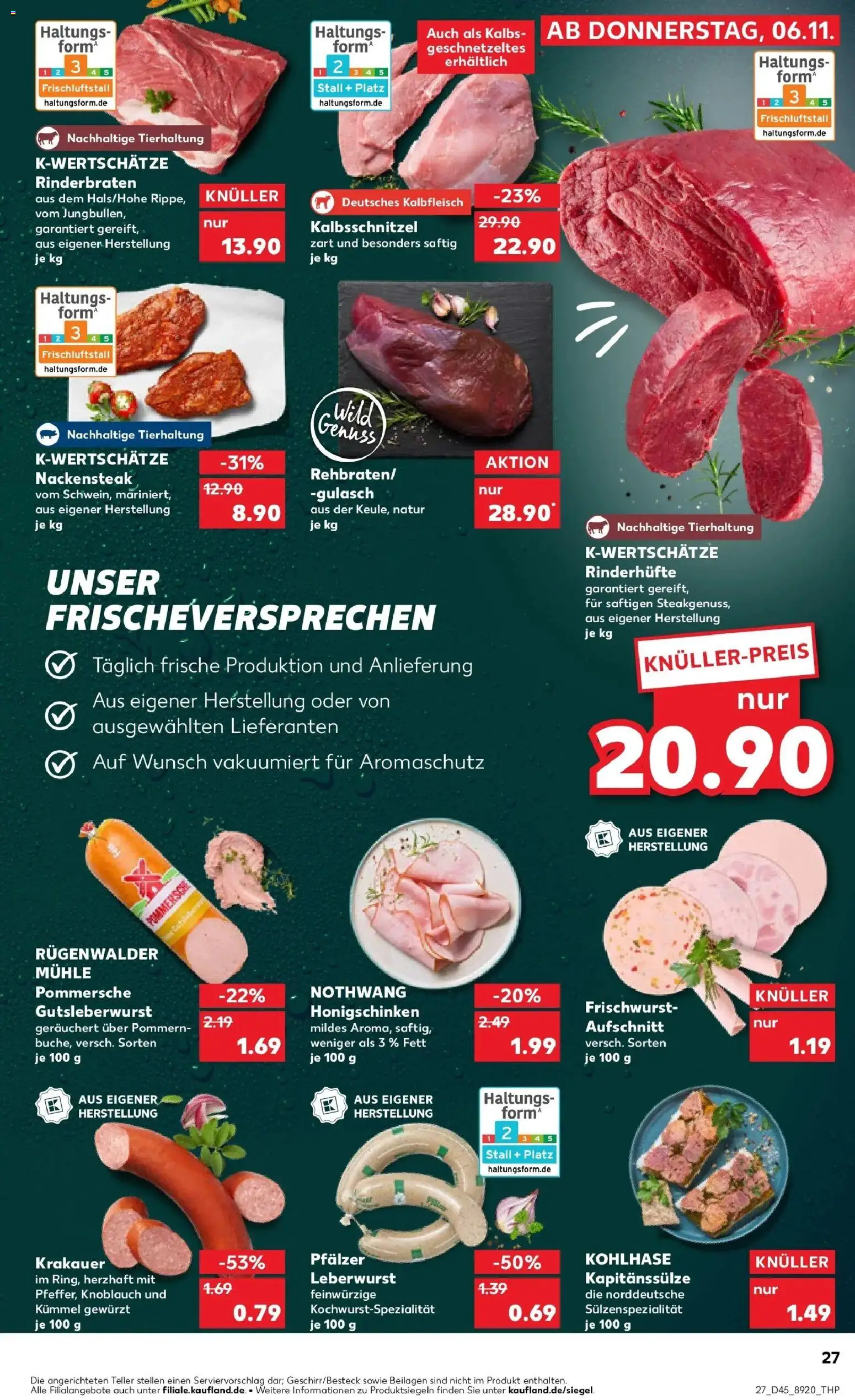 Kaufland prospekt Berlin	 – gültig ab 10.11.2025 | Seite: 27 | Produkte: Rinderbraten, Mühle, Gulasch, Knoblauch