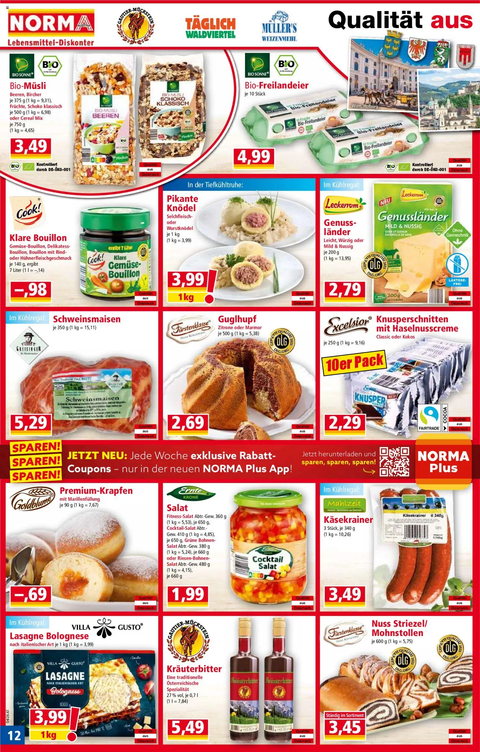 Norma Flugblatt gültig ab 19.01.2026 | Seite: 12 | Produkte: Salat, Gemüse, Zitrone