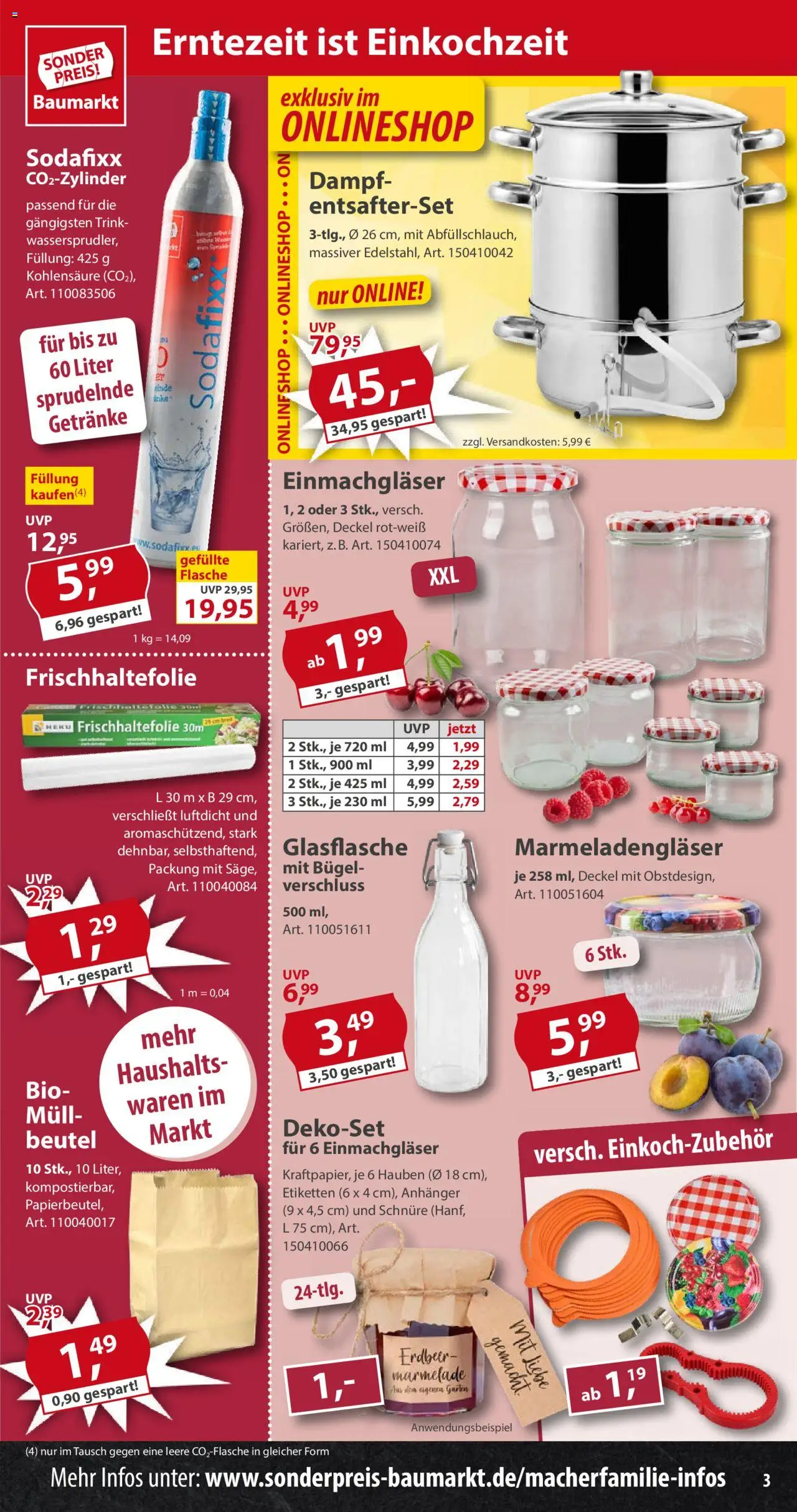 Sonderpreis Baumarkt Prospekt 	 - gültig ab dem 16.08.2025 | Seite: 3