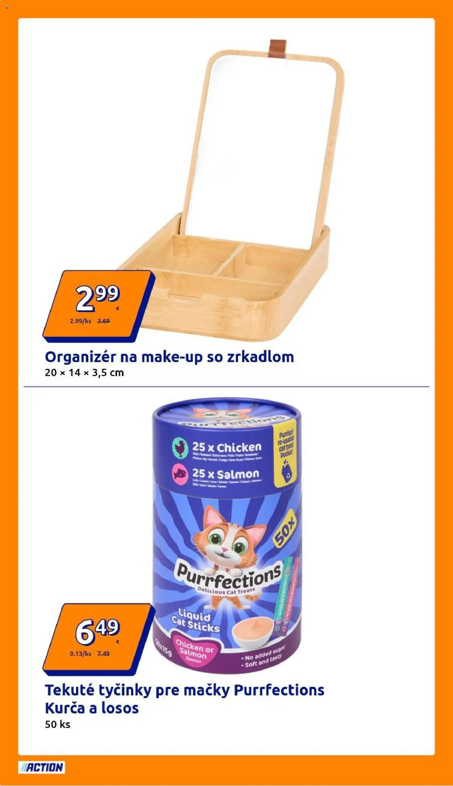 Nové Action akcie – leták je platný od 24.12.2025 | Strana: 14 | Produkty: Organizér, Losos, Kurča