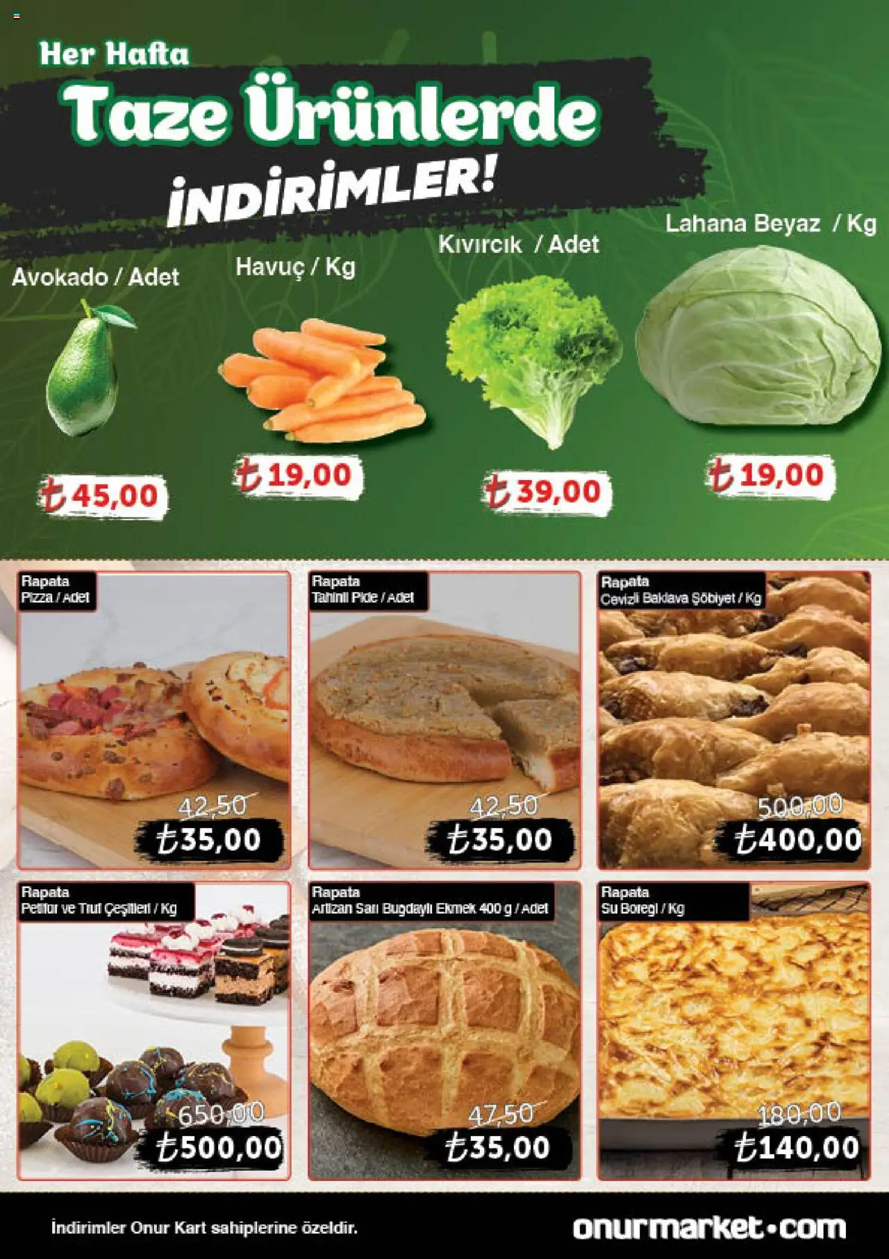 Onur Market Katalog Gurme - Istanbul - 09.10.2025 tarihinden itibaren geçerlidir | Sayfa: 4 | Ürünler: Ekmek, Avokado, Su, Lahana