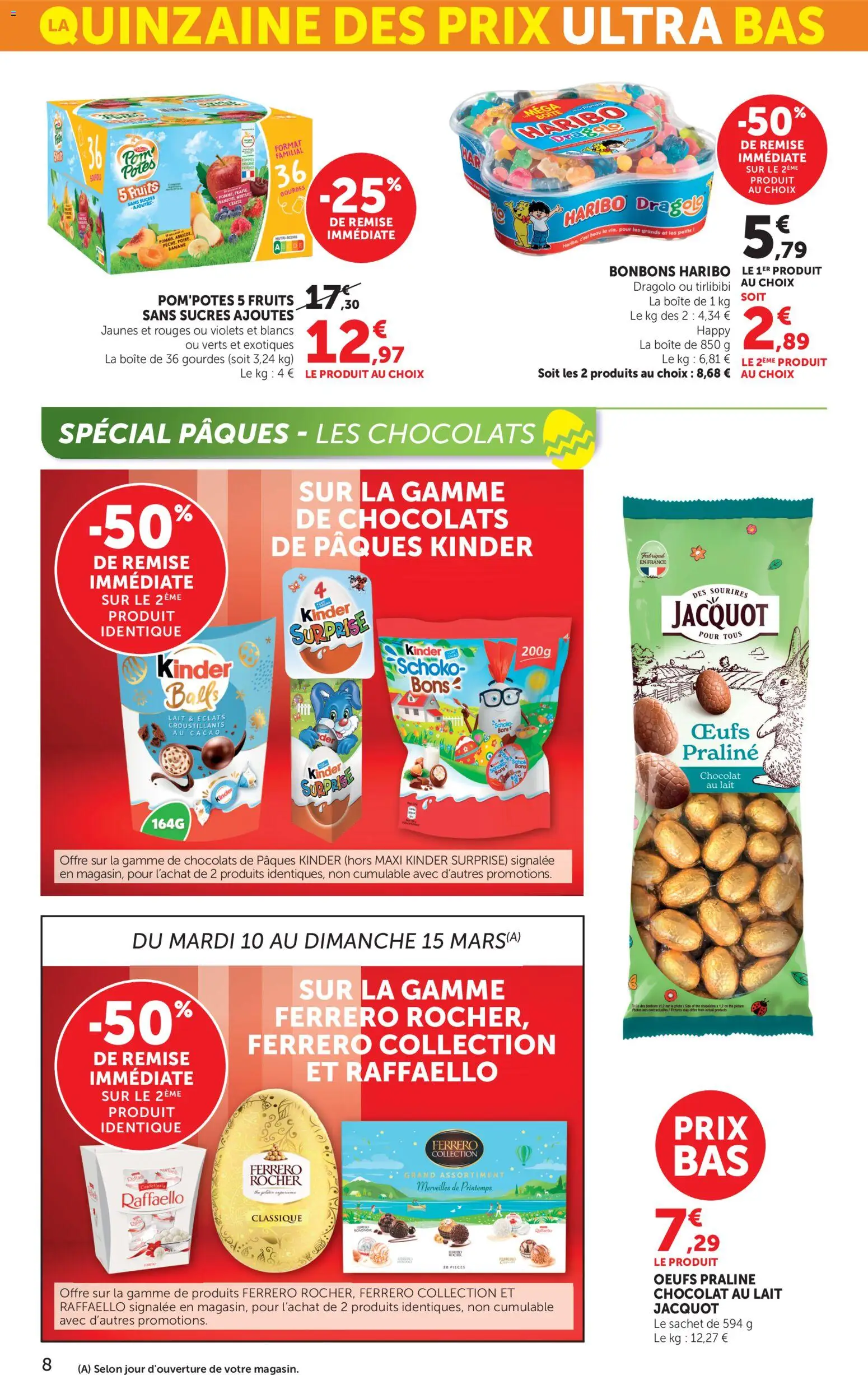 {H1} | Page: 8 | Produits: Framboise, Pêche, Bonbons Haribo, Banane