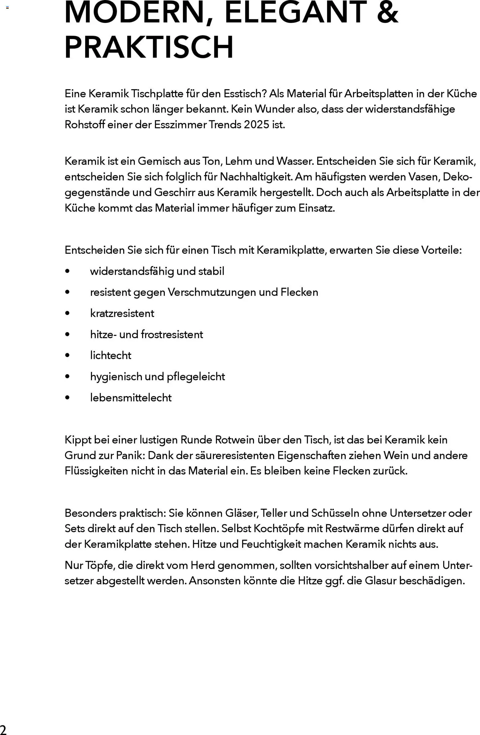 Rahaus Prospekt Glas/Keramik-Esstische – gültig ab 29.01.2026 | Seite: 2 | Produkte: Herd, Esstisch, Küche, Wein