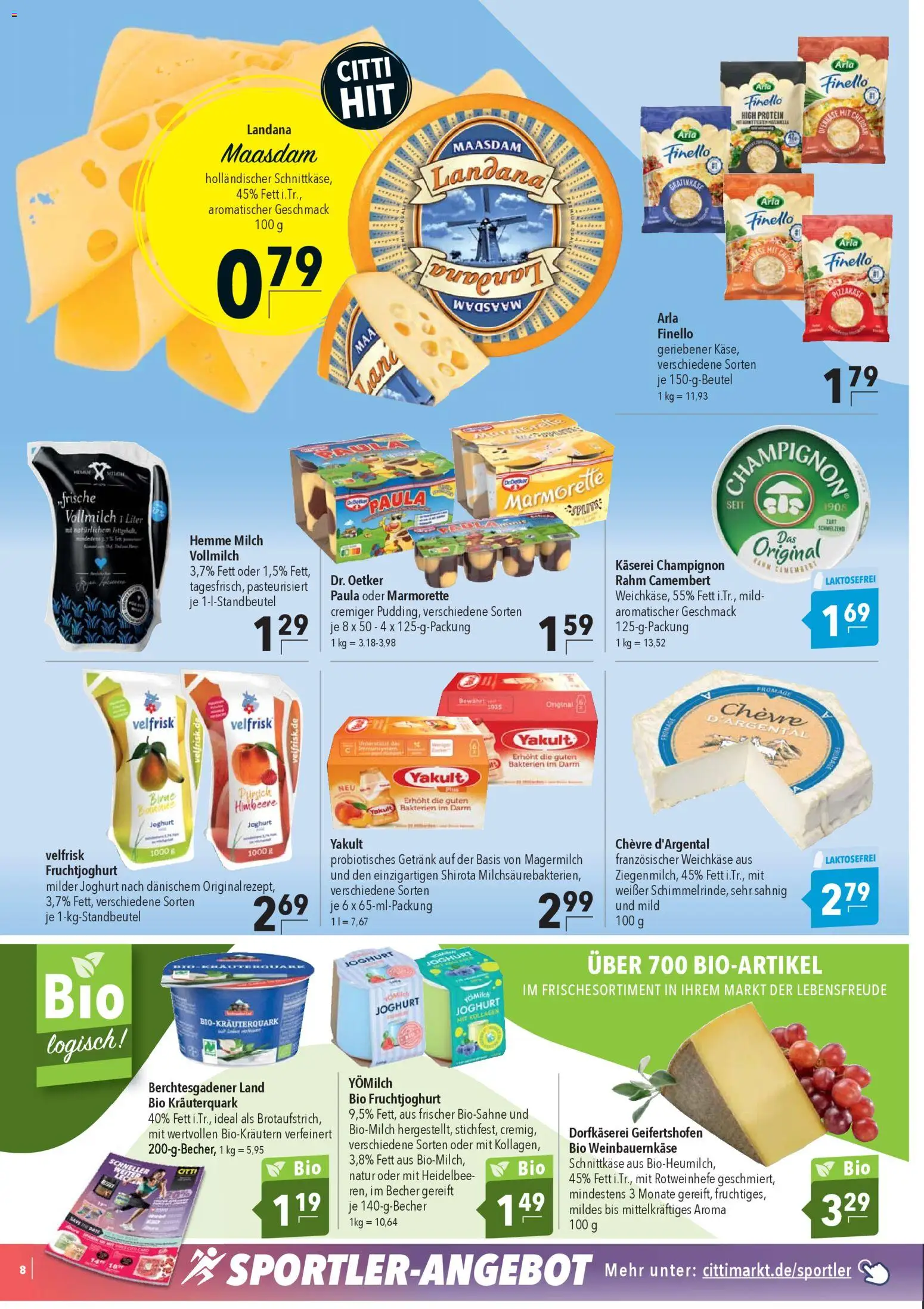 CITTI Markt Prospekt 	 – gültig ab 21.01.2026 | Seite: 8 | Produkte: Milch, Joghurt, Fruchtjoghurt, Himbeere