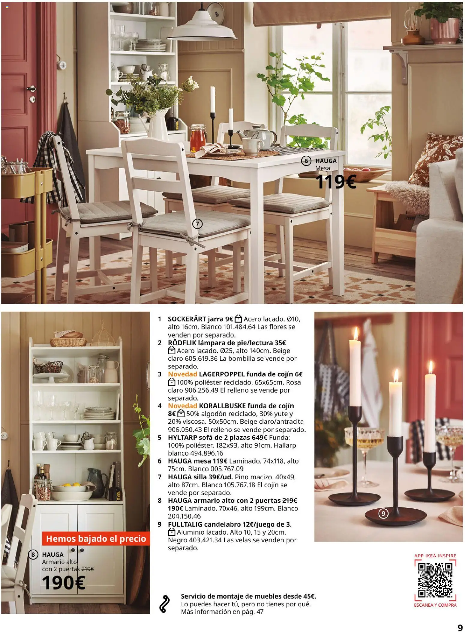 IKEA - Precios bajos │ válido desde el 13.04.2026 | Página: 9 | Productos: Muebles, Sofá, Silla, Lámpara