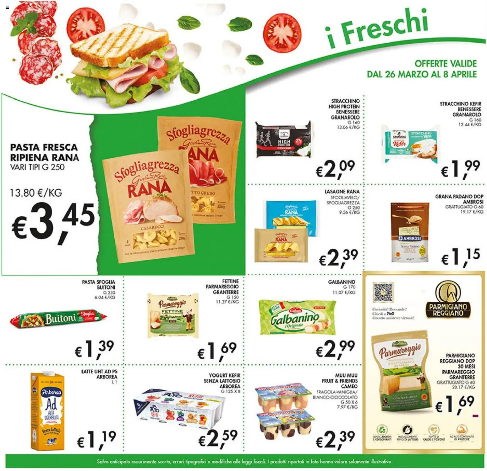 Volantino Coal del 26.03.2026 | Pagina: 9 | Prodotti: Pasta sfoglia, Pasta, Parmigiano reggiano, Parmigiano