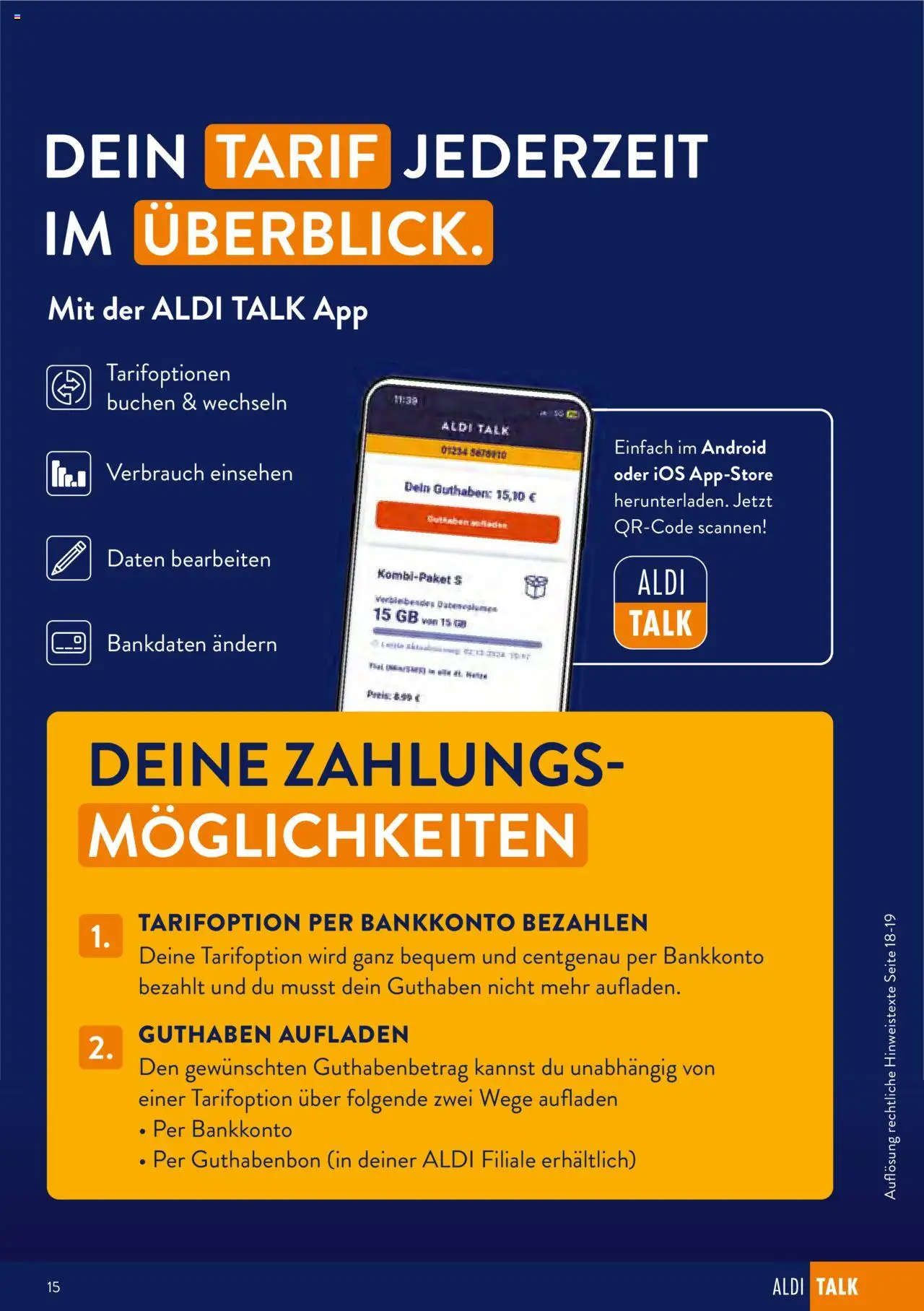Aldi Talk - gültig ab dem 24.04.2025 | Seite: 15 | Produkte: Top