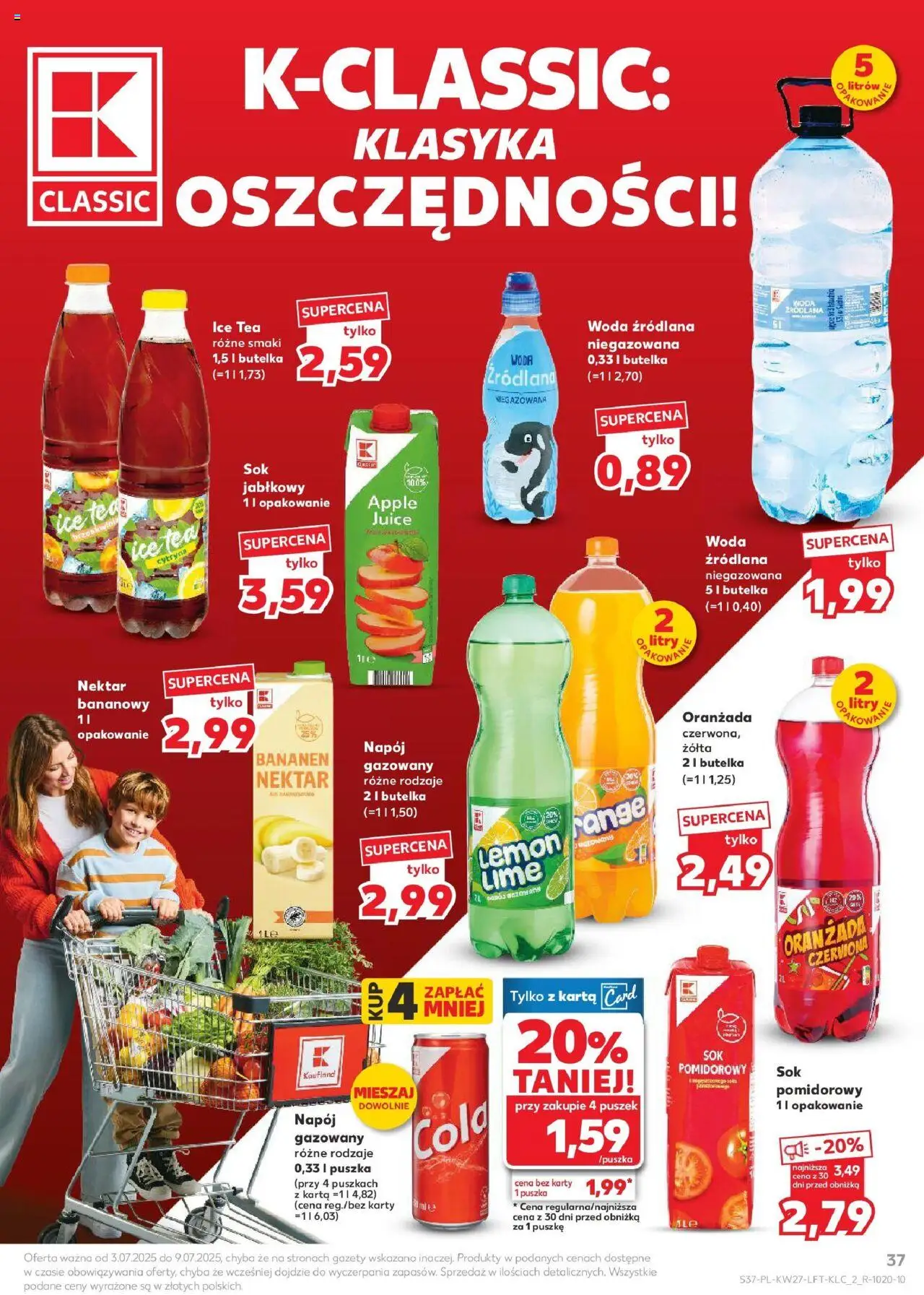 Kaufland gazetka od 03.07.2025 | Strona: 37 | Produkty: Cytryna, Karta, Sok jabłkowy, Woda