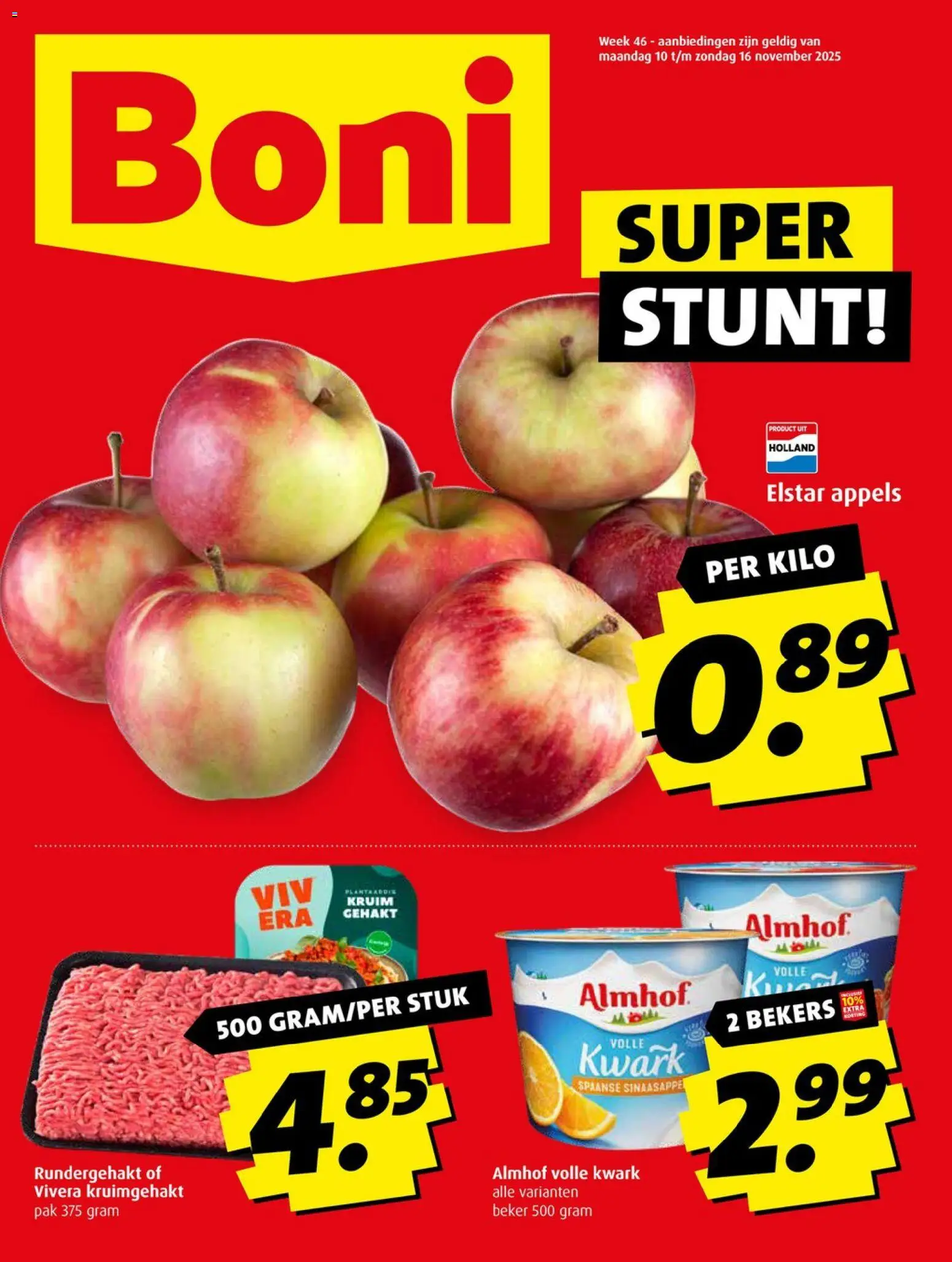 {H1} | Pagina: 1 | Producten: Appels, Beker, Gehakt, Kwark