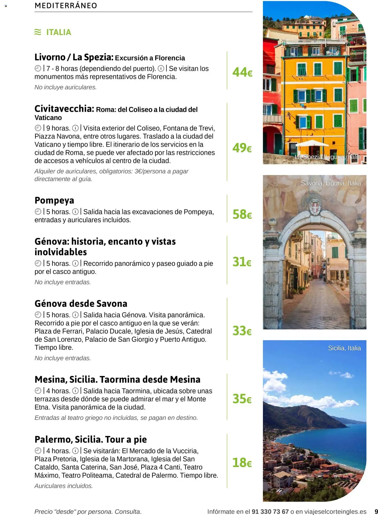 Viajes El Corte Inglés Excursiones Cruceros │ válido desde el 18.03.2026 | Página: 9 | Productos: Auriculares