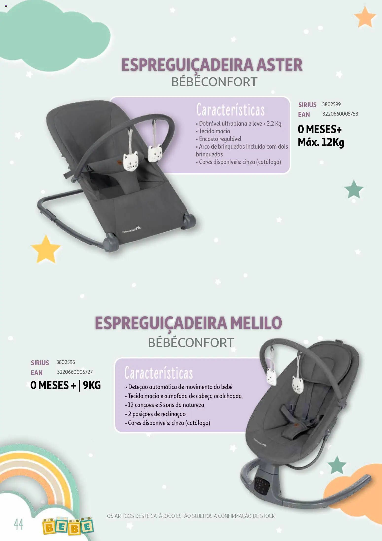 Auchan - Catálogo Puericultura │ válido de 13.01.2026 | Página: 44 | Produtos: Almofada, Espreguiçadeira